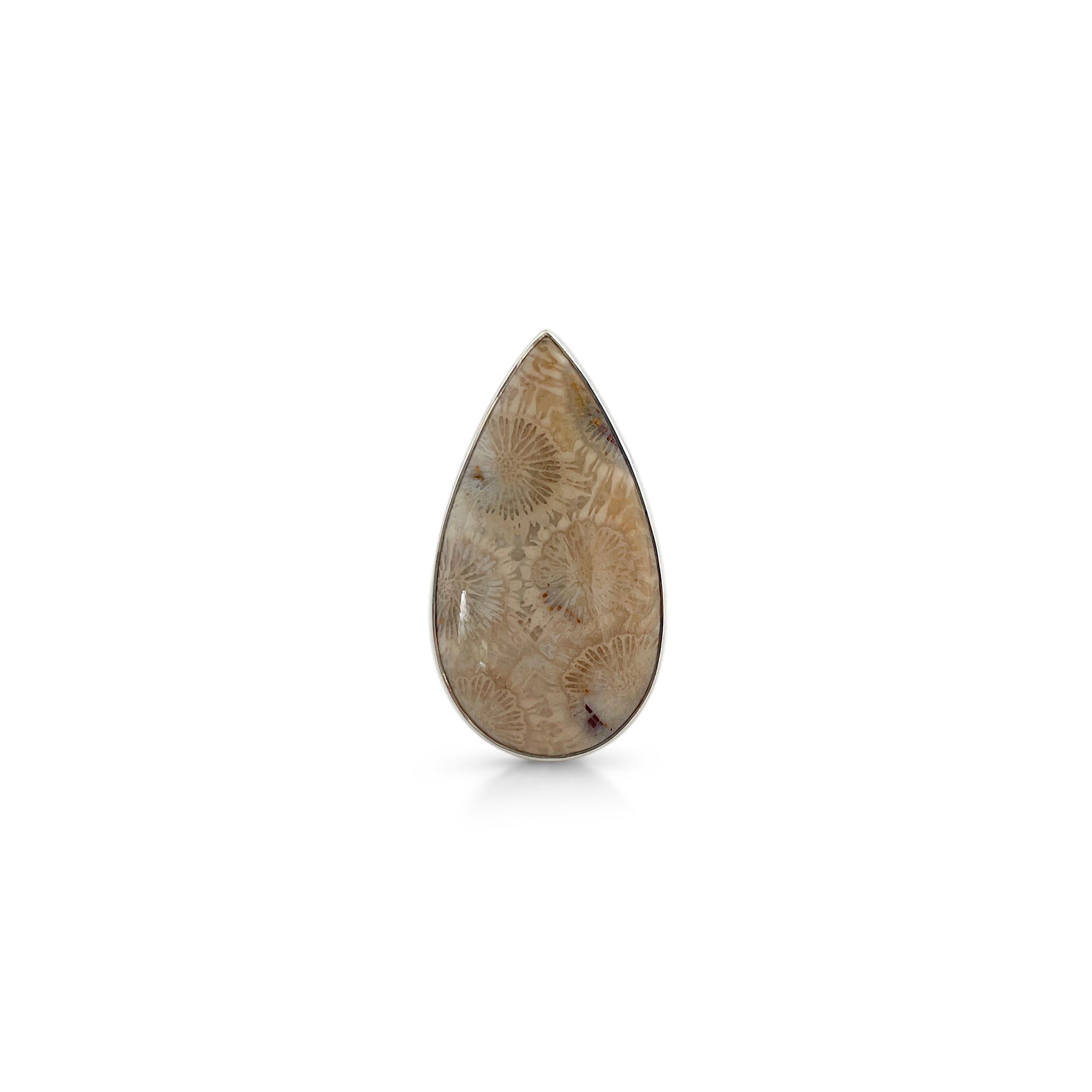 Fossilized Coral Ring-(FSC-2-11)