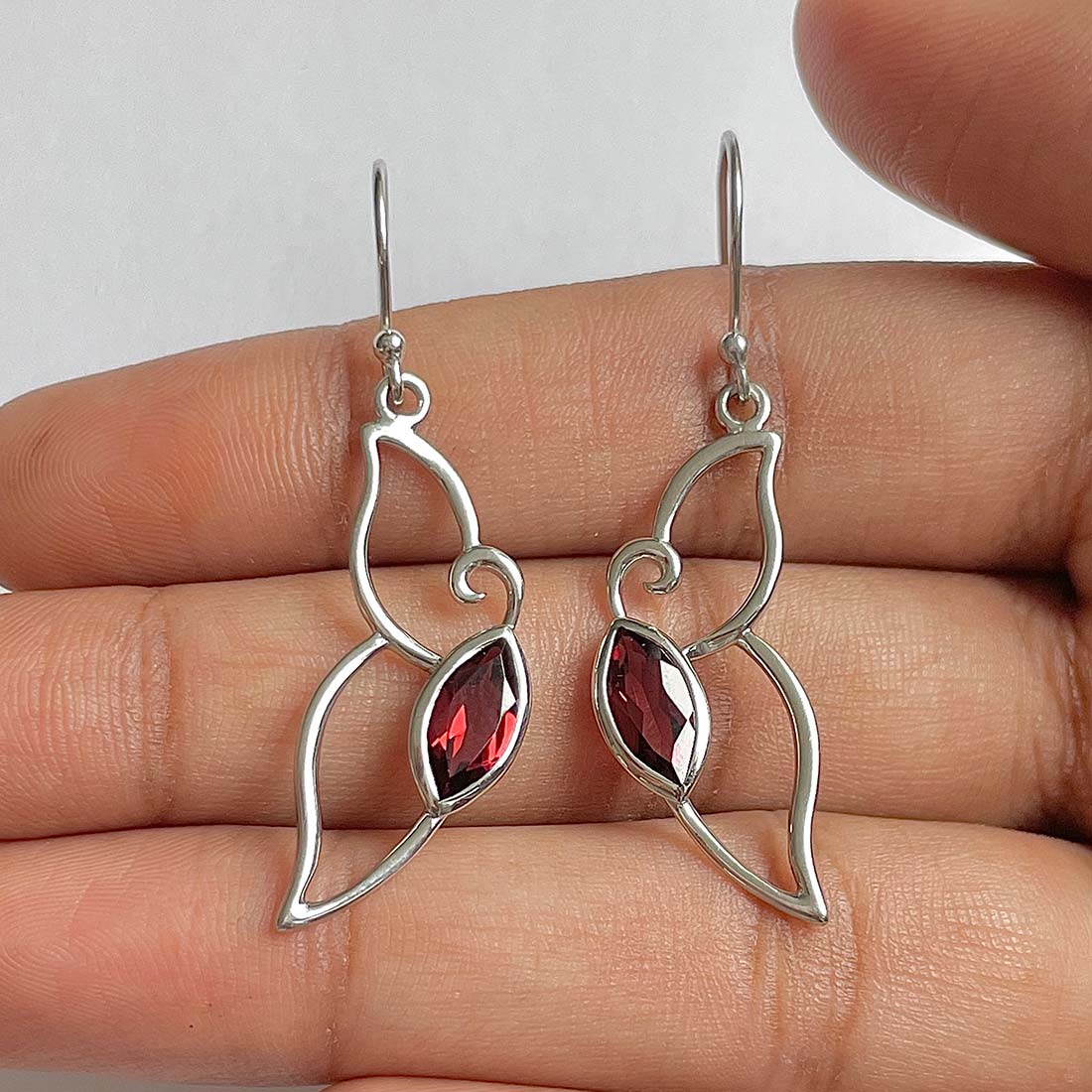 Garnet Earring-(GAR-RDE-50)