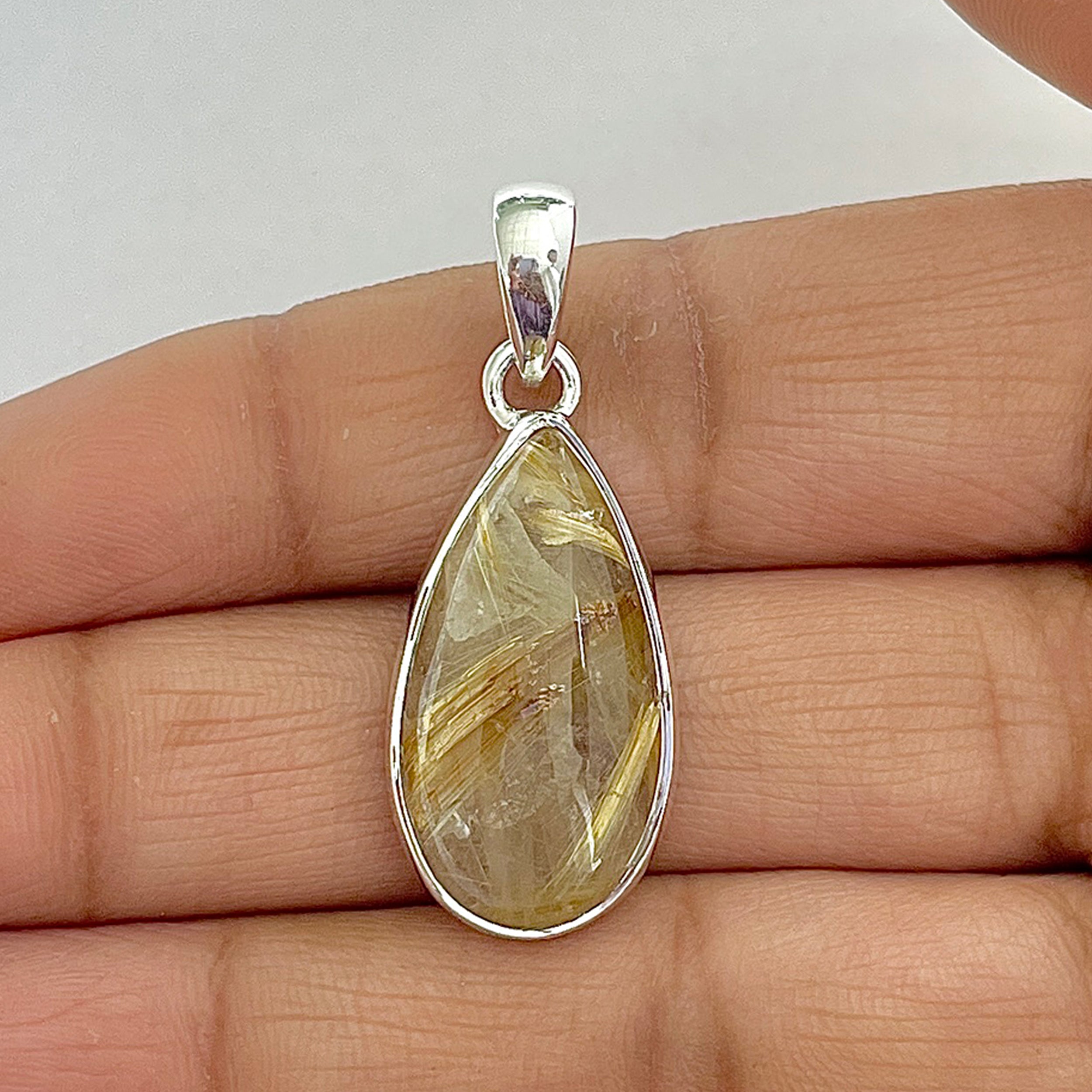 Golden Rutile Pendant-(GDR-1-12)
