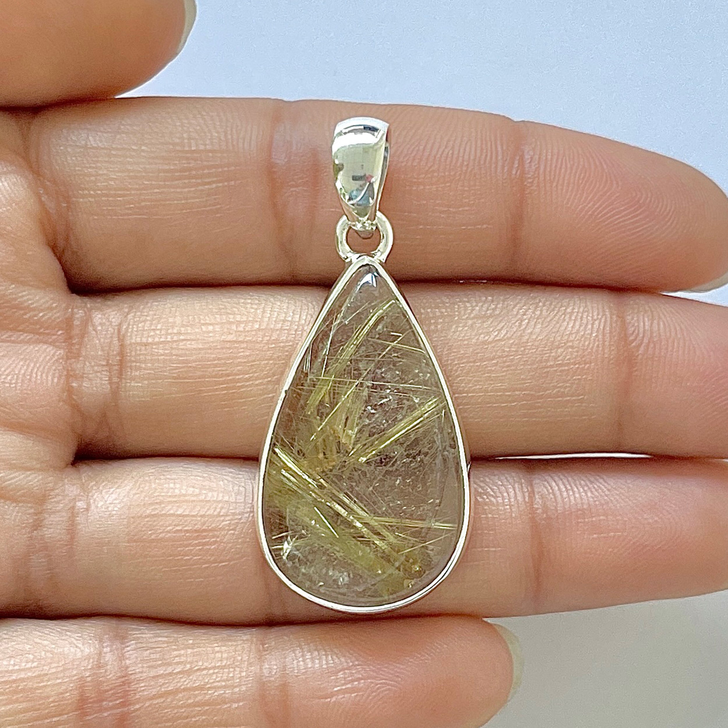 Golden Rutile Pendant-(GDR-1-40)