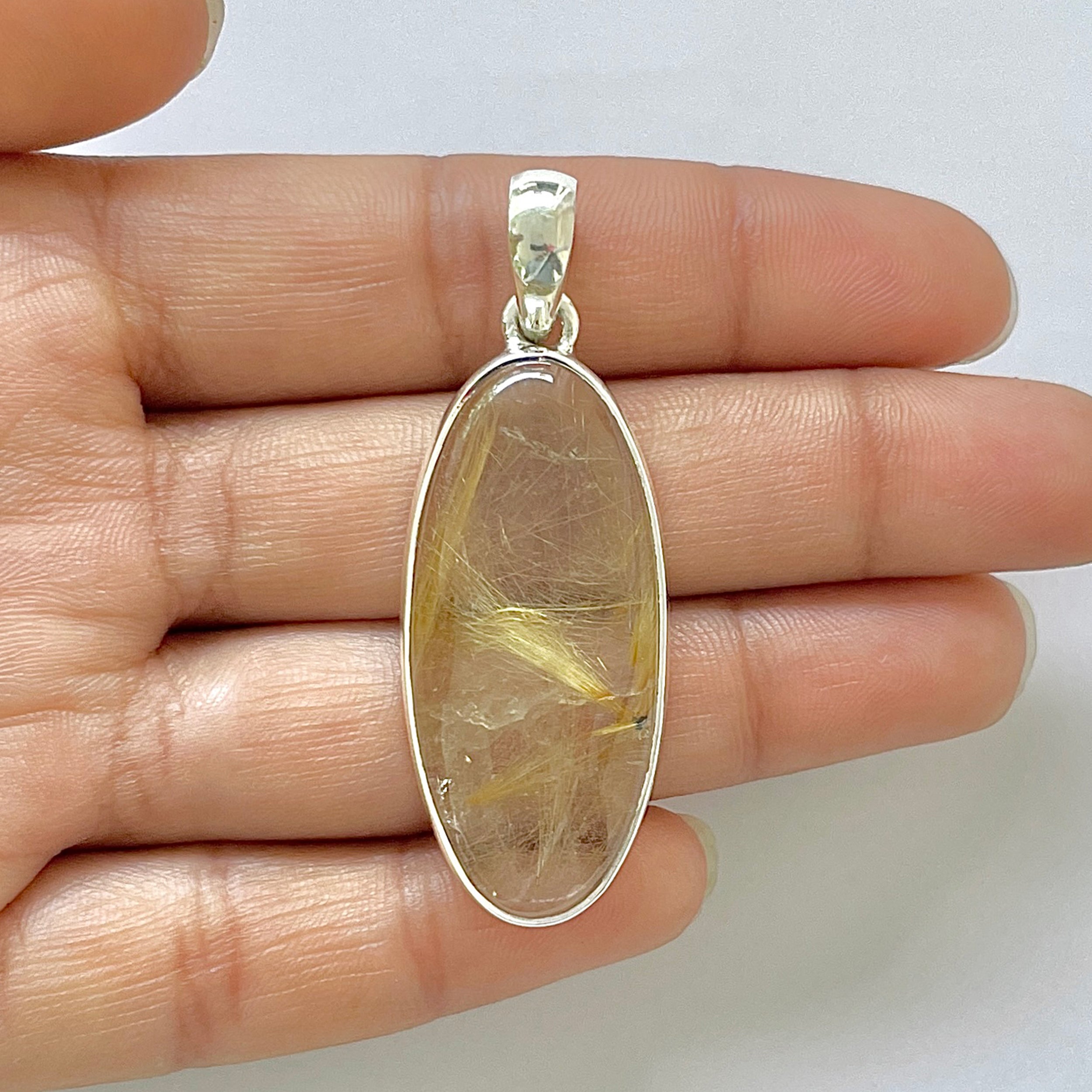 Golden Rutile Pendant-(GDR-1-43)
