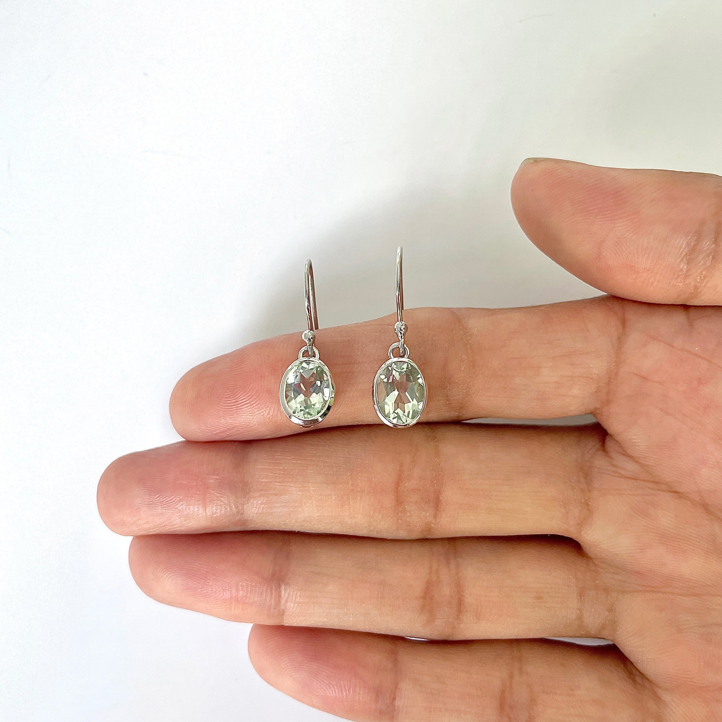 Green Amethyst Earring-(GRA-RDE-998)