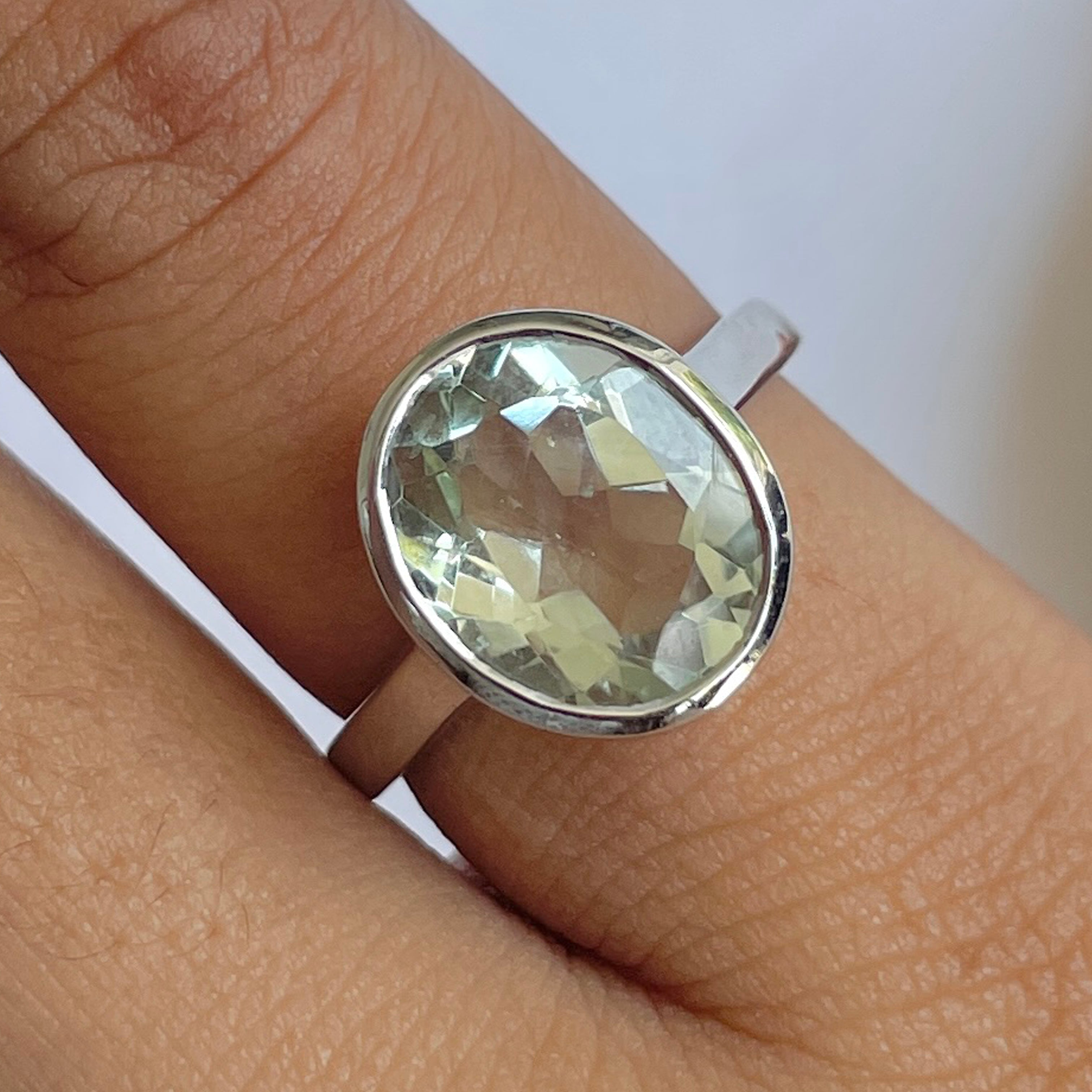 Green Amethyst Ring-(GRA-RDR-1806.)