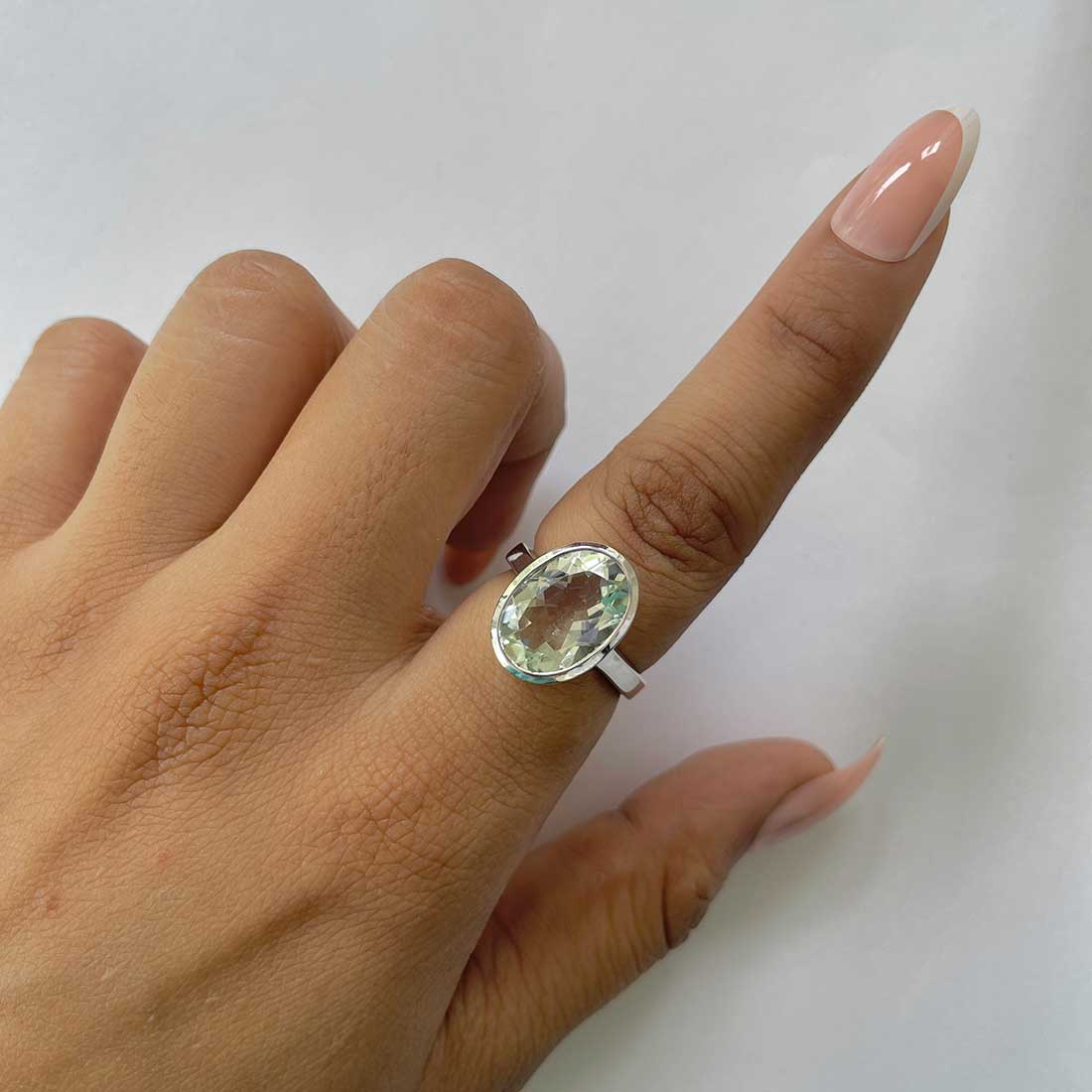 Green Amethyst Ring-(GRA-RDR-1892.)