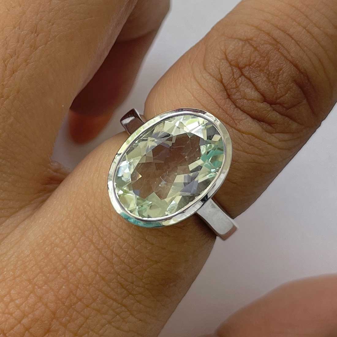 Green Amethyst Ring-(GRA-RDR-1892.)
