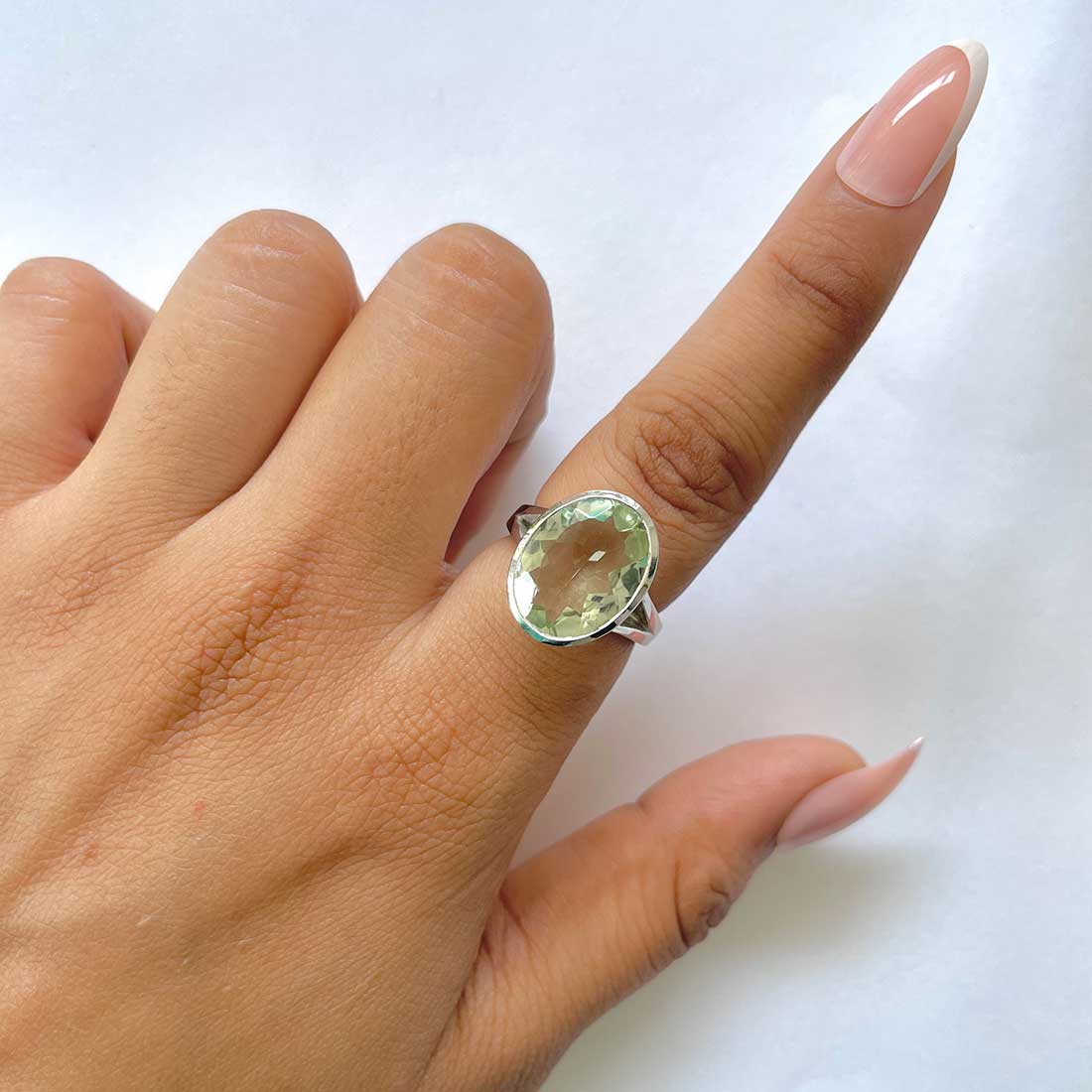 Green Amethyst Ring-(GRA-RDR-1897.)
