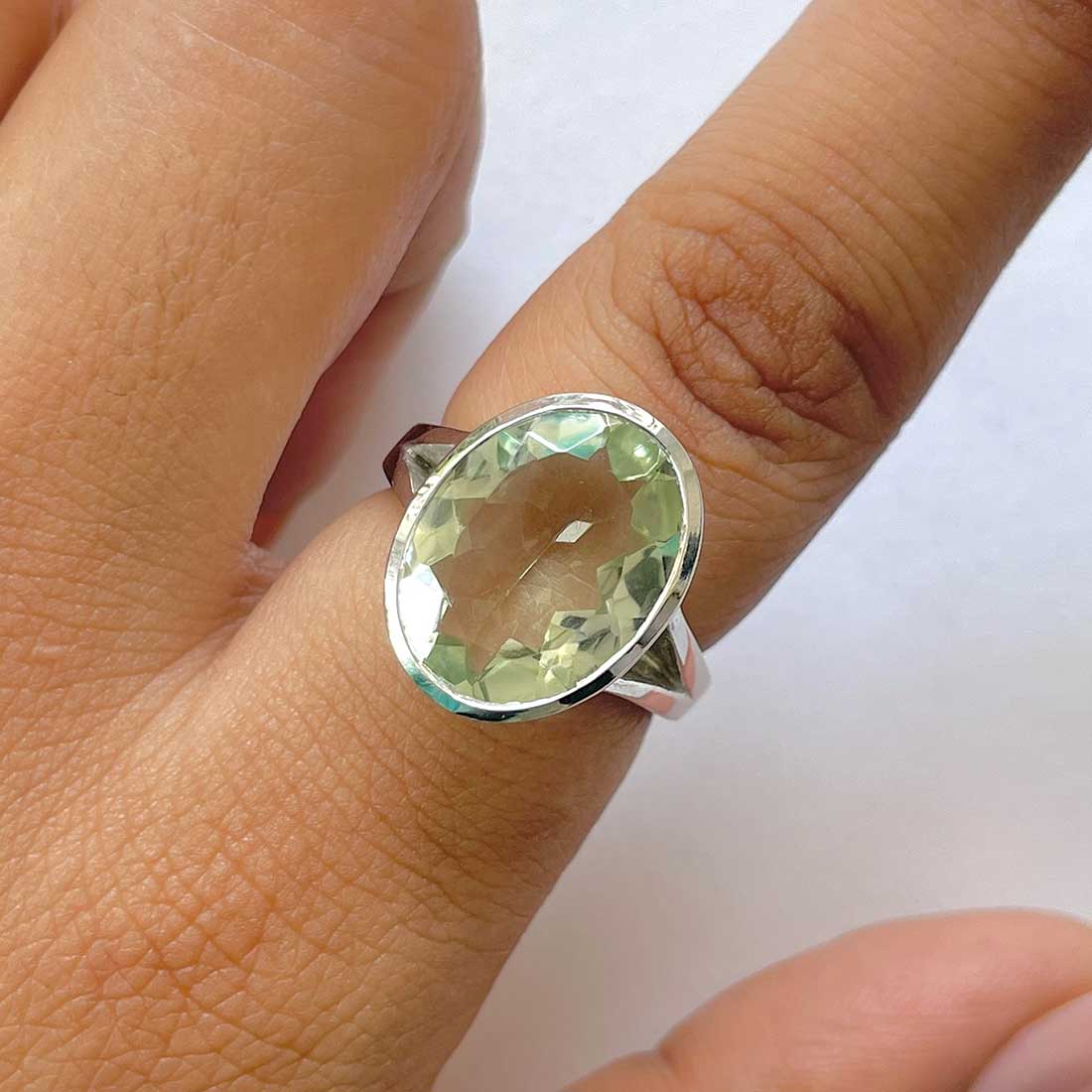Green Amethyst Ring-(GRA-RDR-1897.)