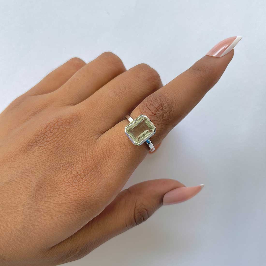 Green Amethyst Ring-(GRA-RDR-1926.)