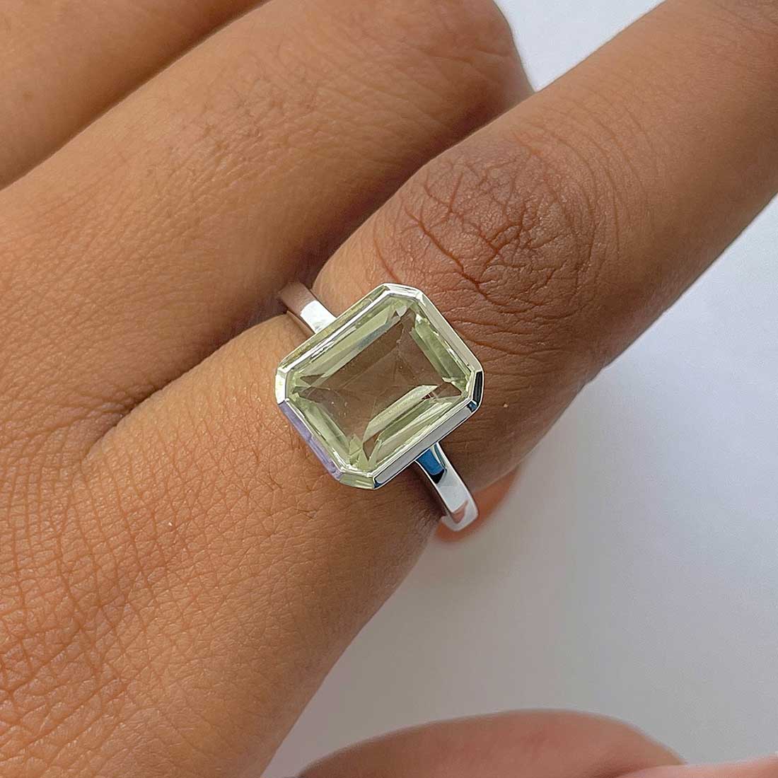 Green Amethyst Ring-(GRA-RDR-1926.)
