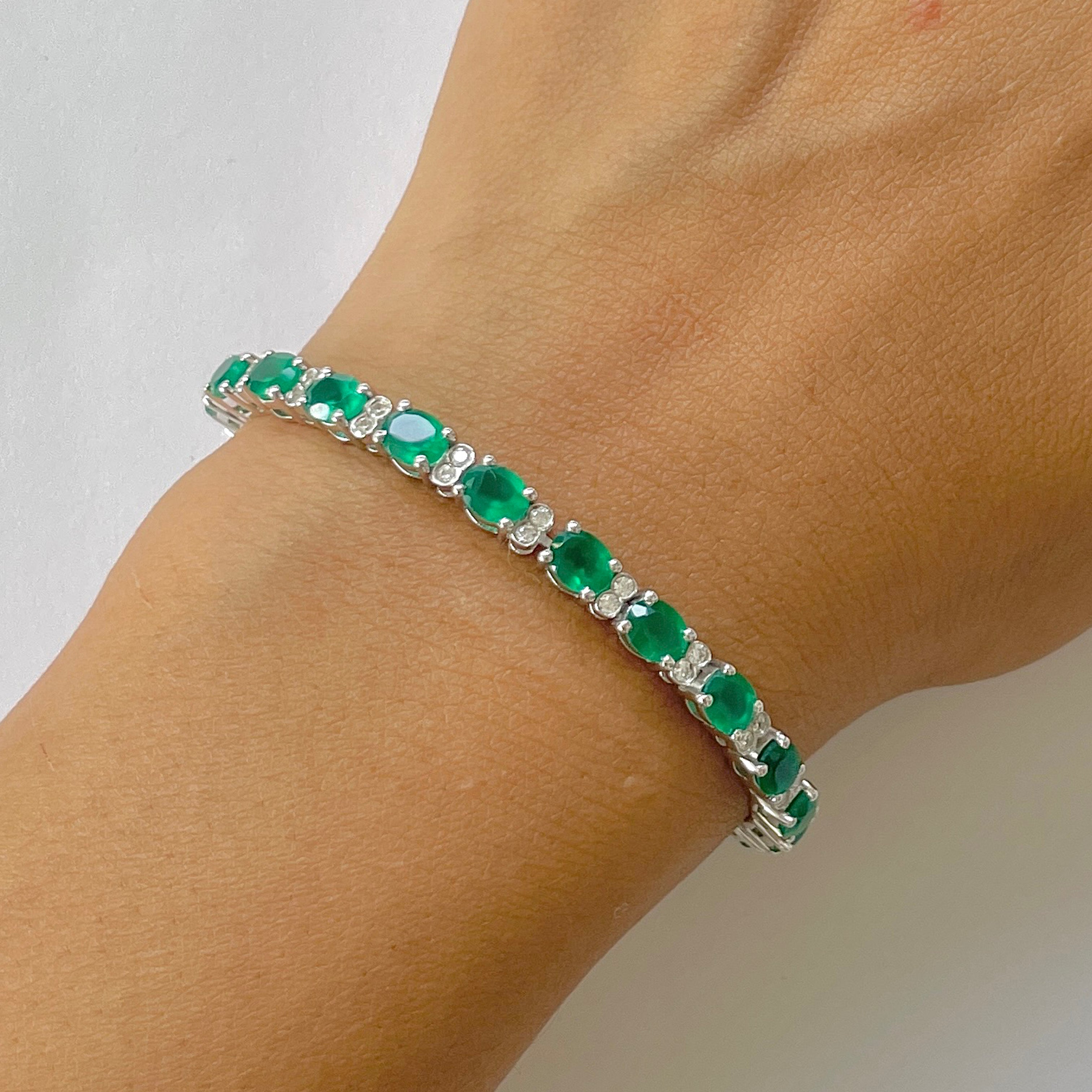 Green Onyx Bracelet-(GRO-RDB-112)