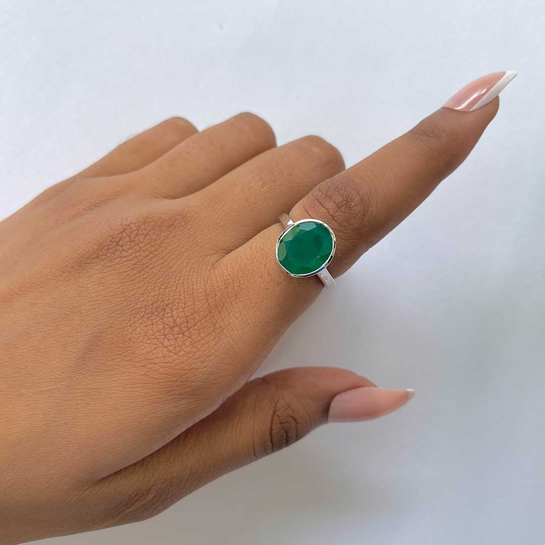 Green Onyx Ring-(GRO-RDR-1806.)