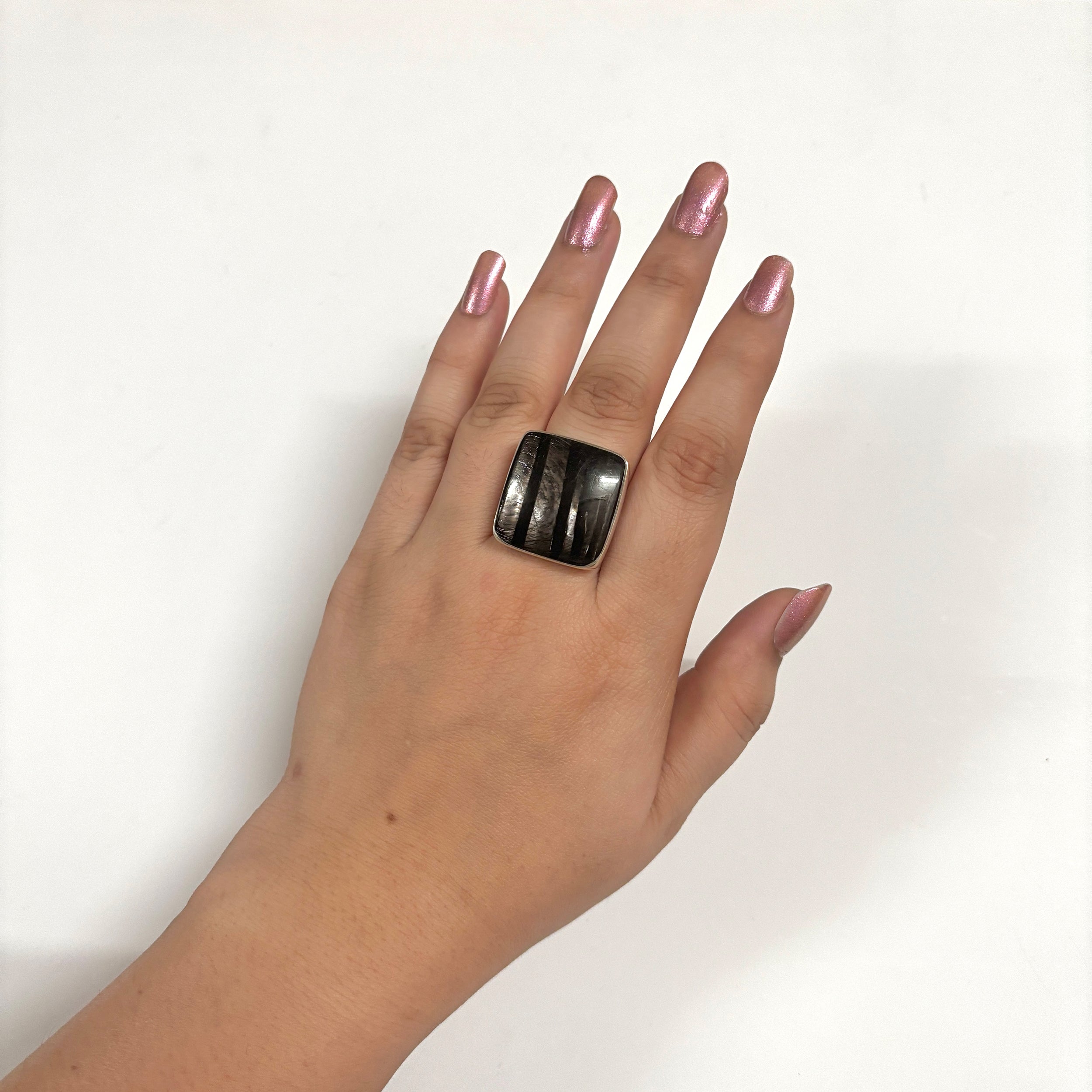 Hypersthene Ring-(HYP-2-2)