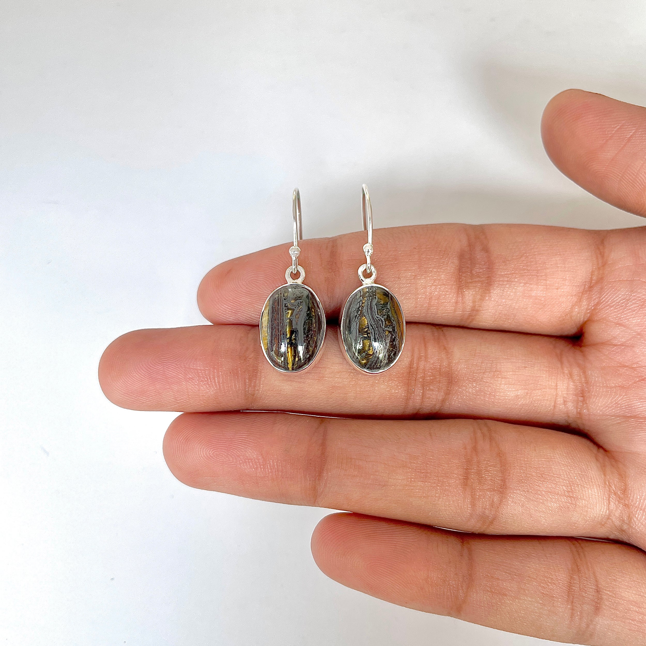 Iron Tiger Eye Earring-(ITE-3-11)