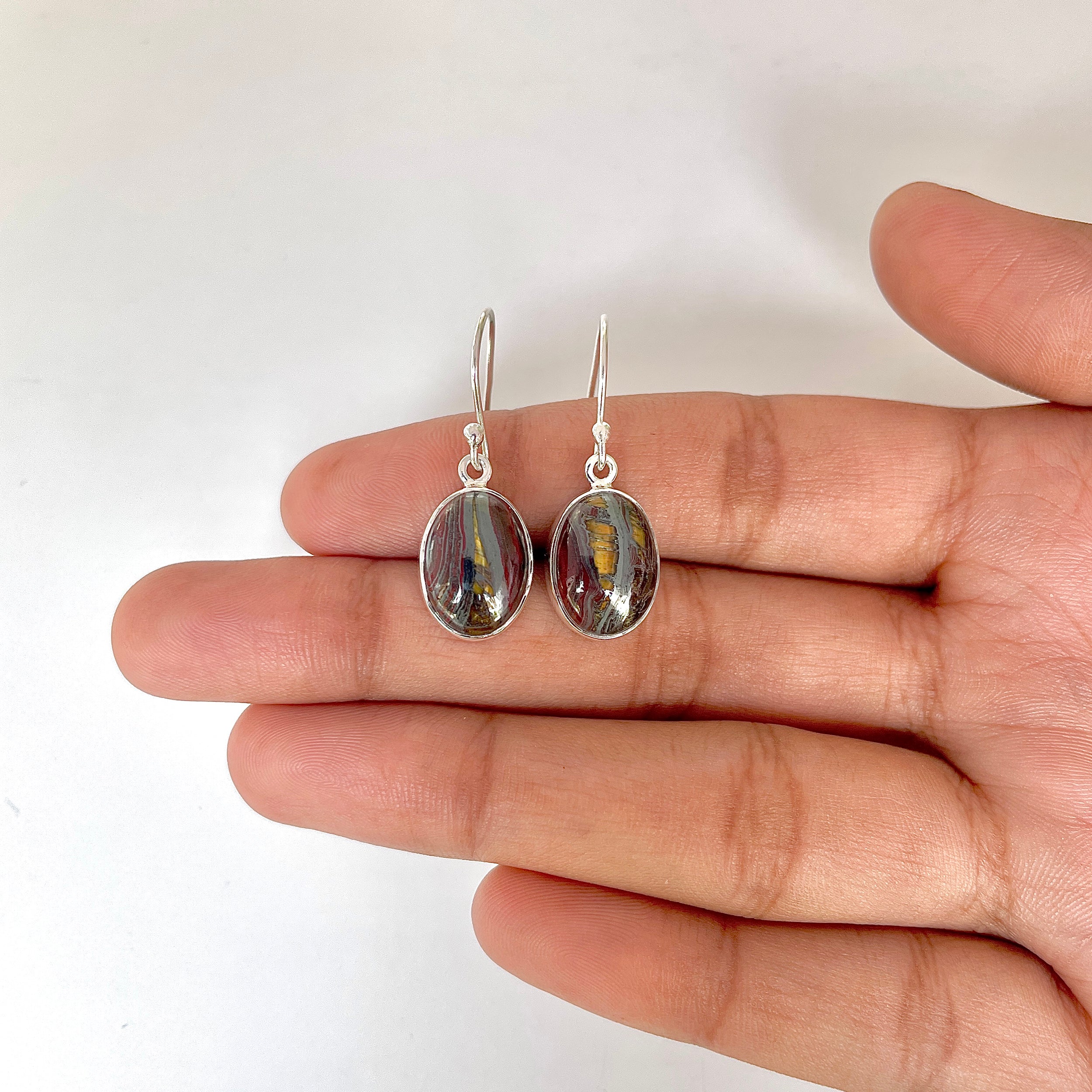 Iron Tiger Eye Earring-(ITE-3-12)