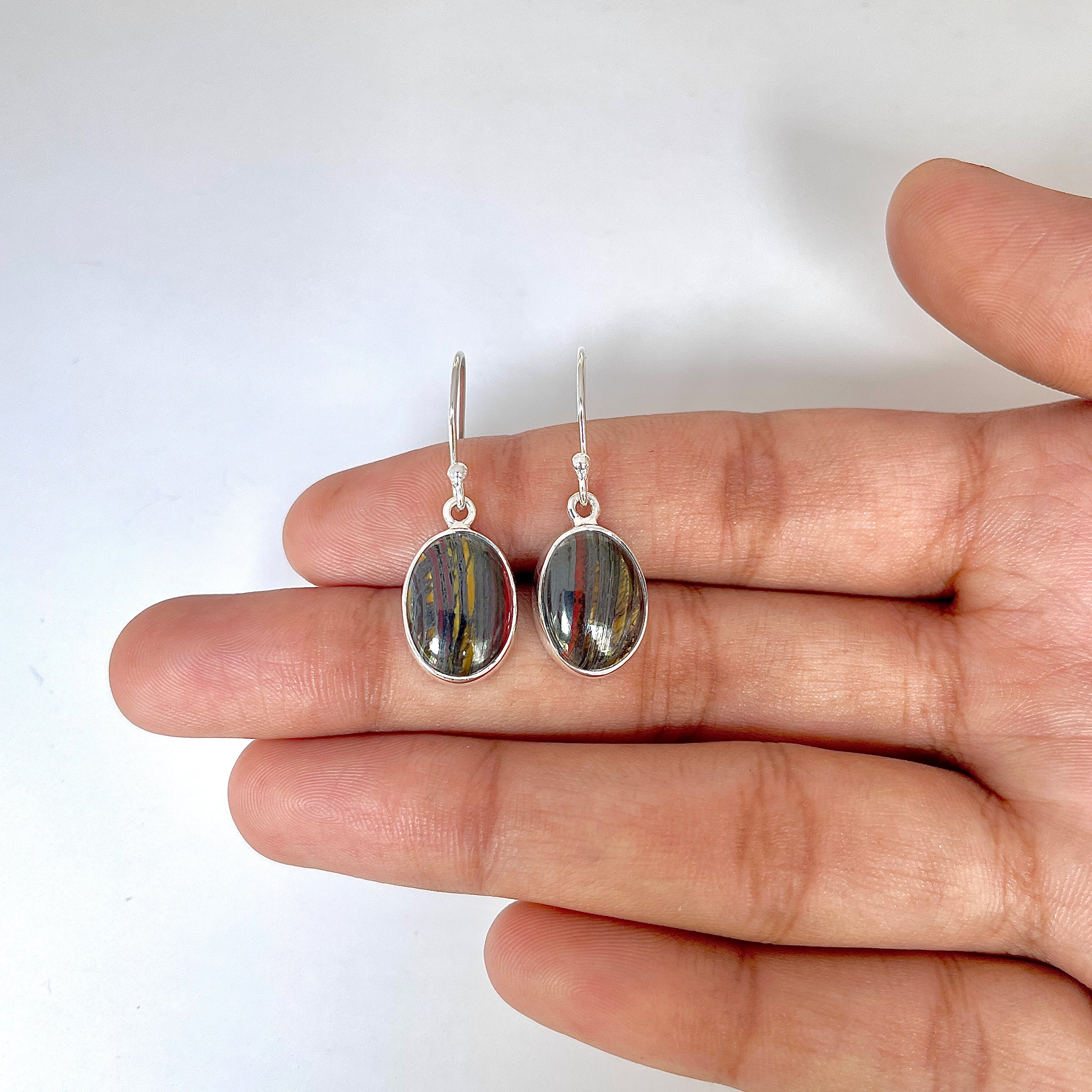 Iron Tiger Eye Earring-(ITE-3-14)