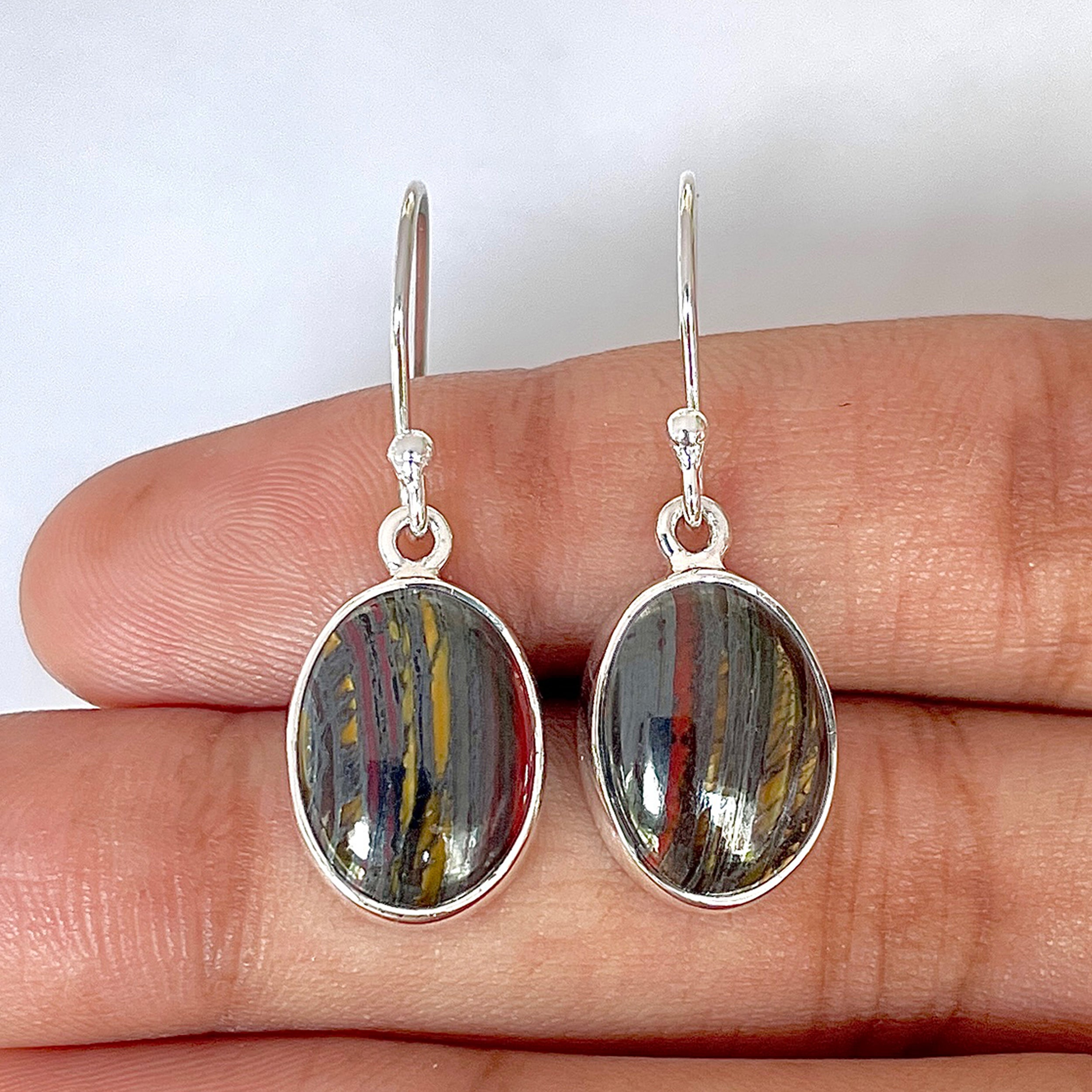 Iron Tiger Eye Earring-(ITE-3-14)