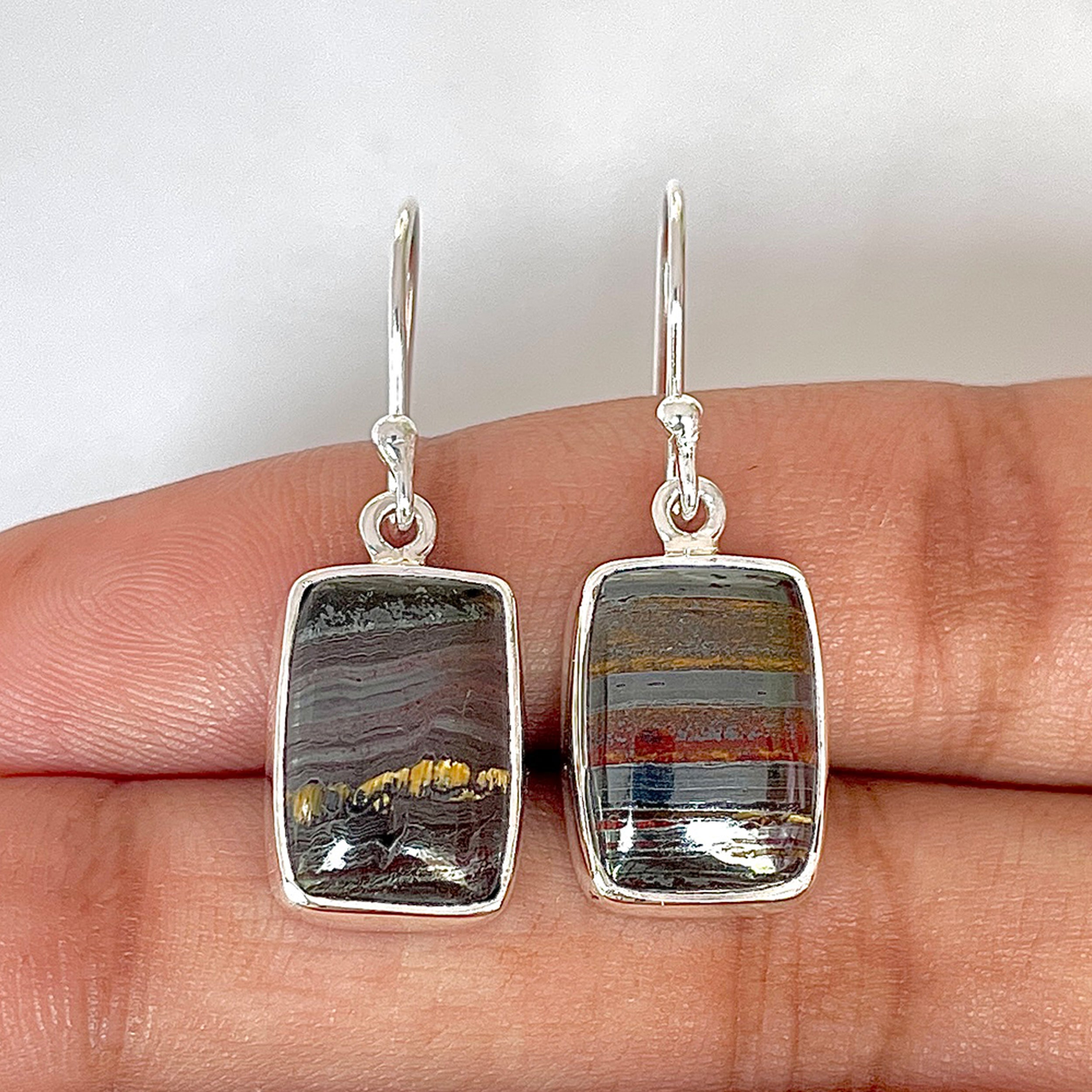 Iron Tiger Eye Earring-(ITE-3-16)