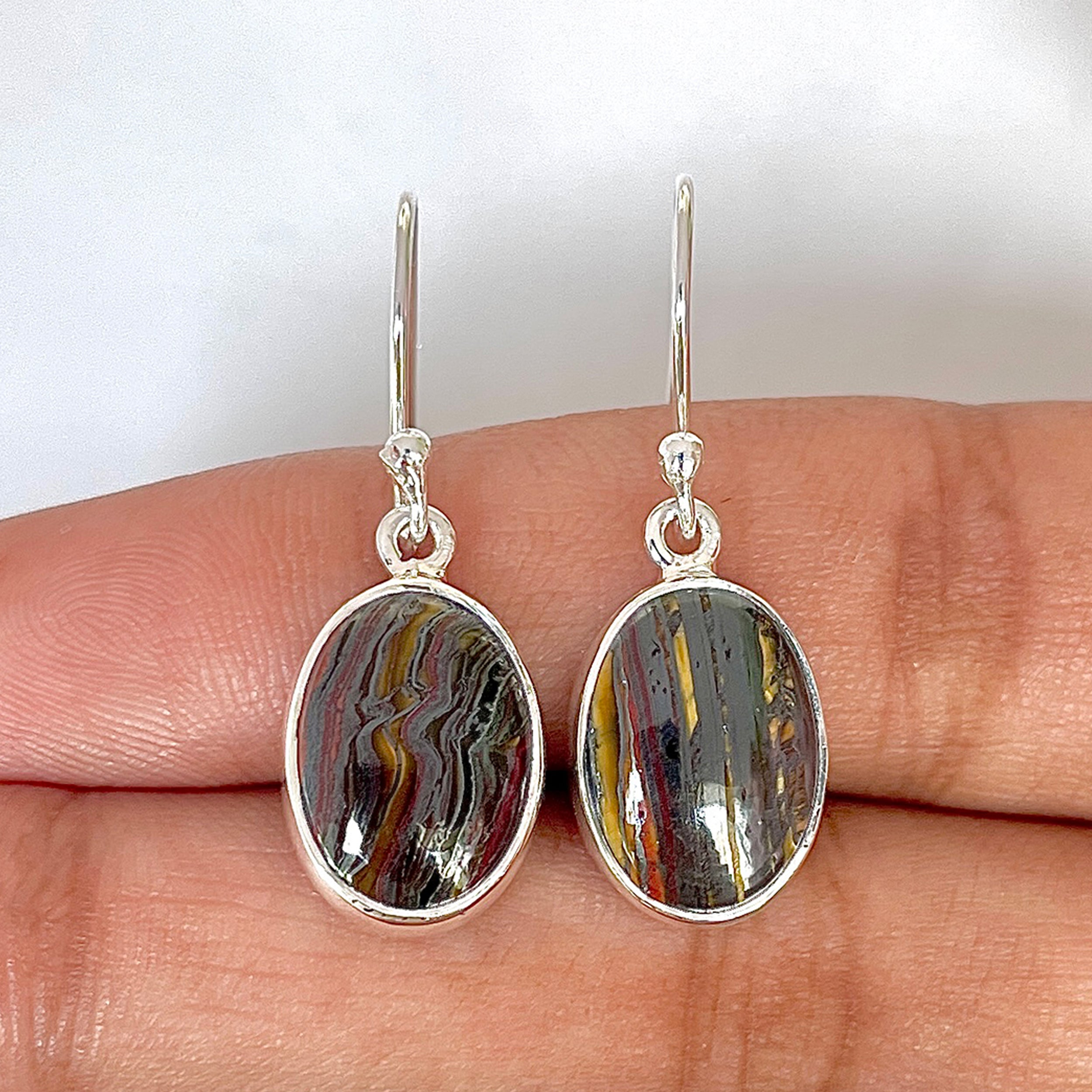 Iron Tiger Eye Earring-(ITE-3-17)