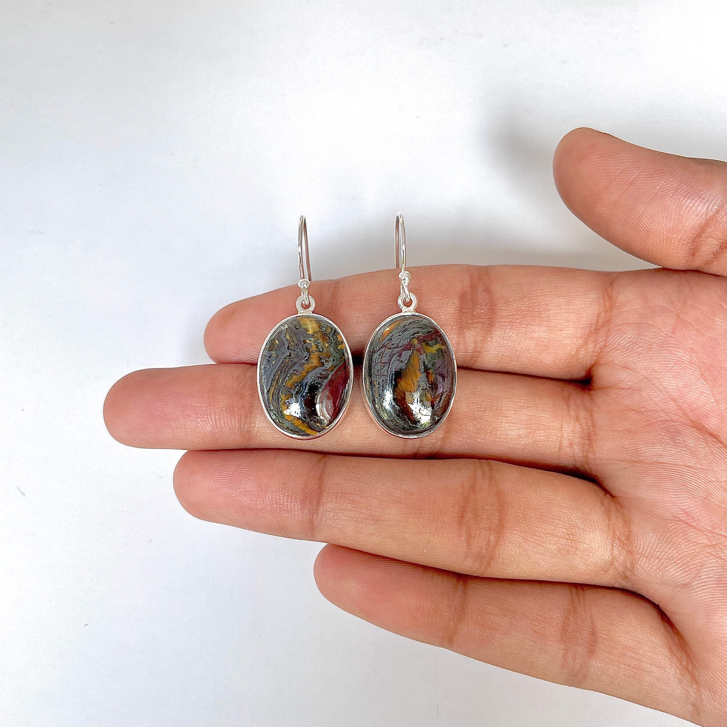 Iron Tiger Eye Earring-(ITE-3-18)