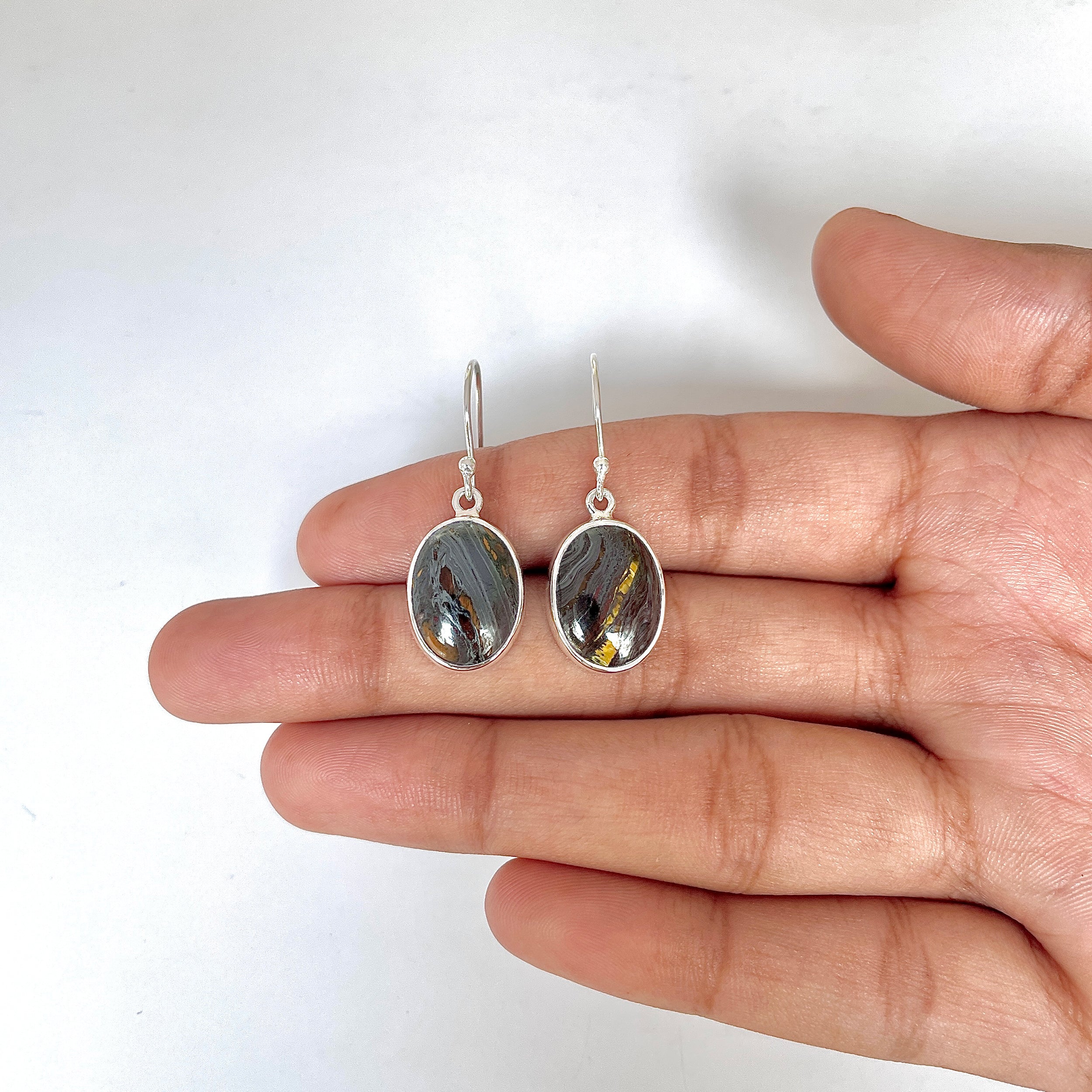 Iron Tiger Eye Earring-(ITE-3-19)