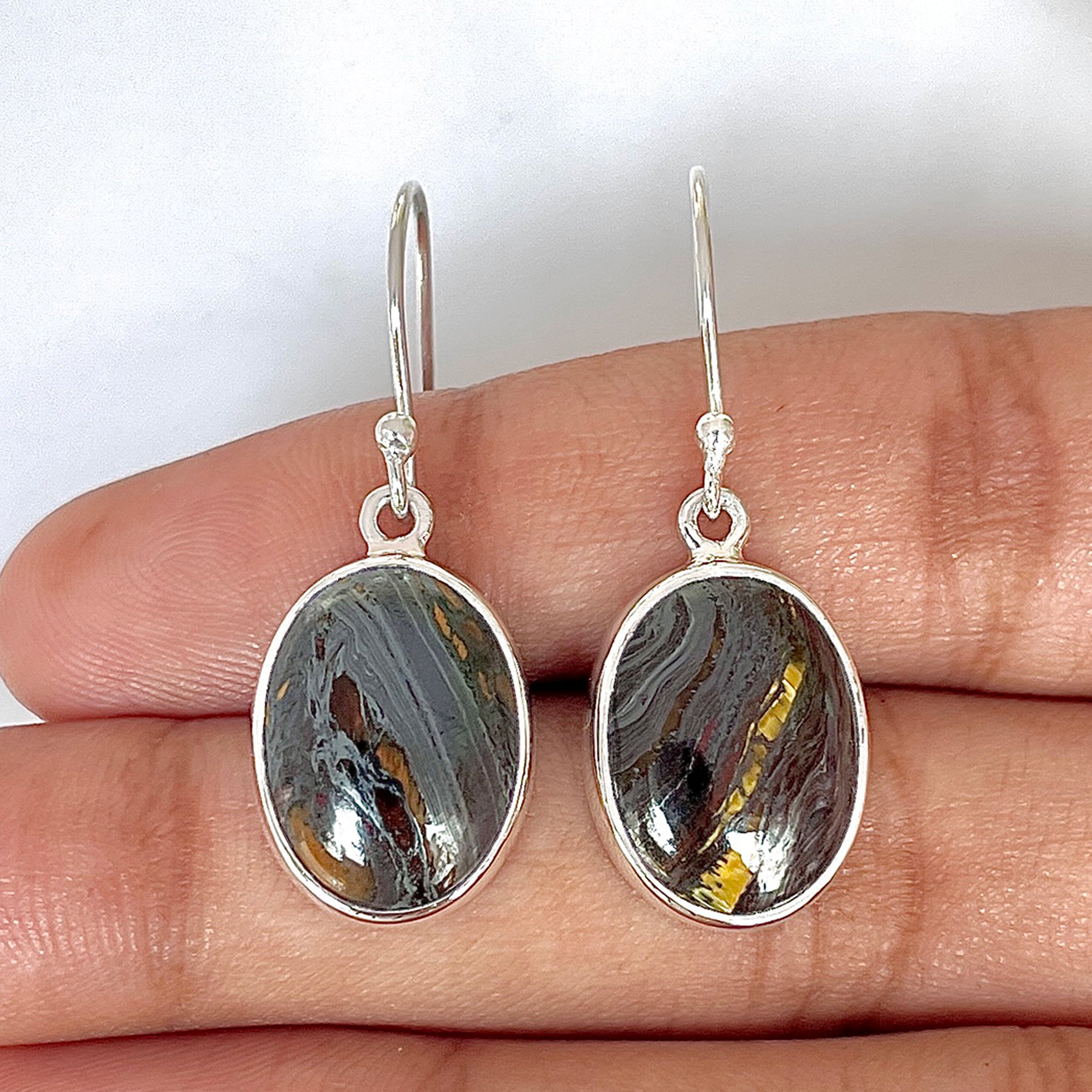 Iron Tiger Eye Earring-(ITE-3-19)