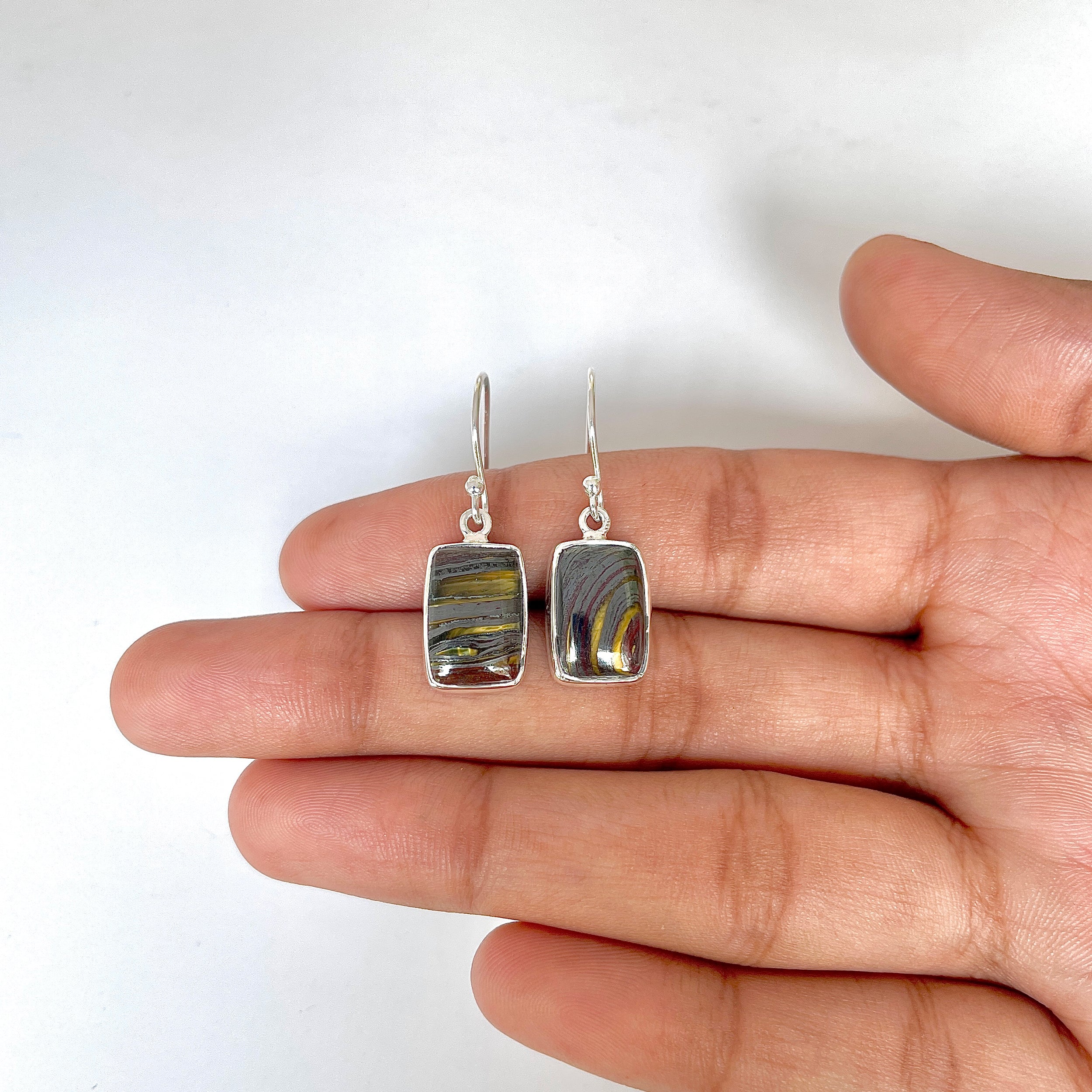 Iron Tiger Eye Earring-(ITE-3-20)