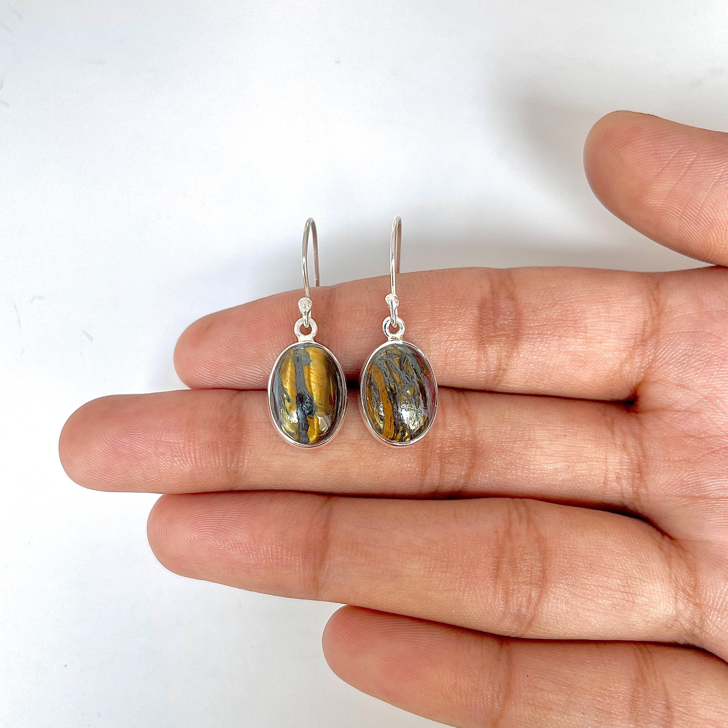 Iron Tiger Eye Earring-(ITE-3-23)