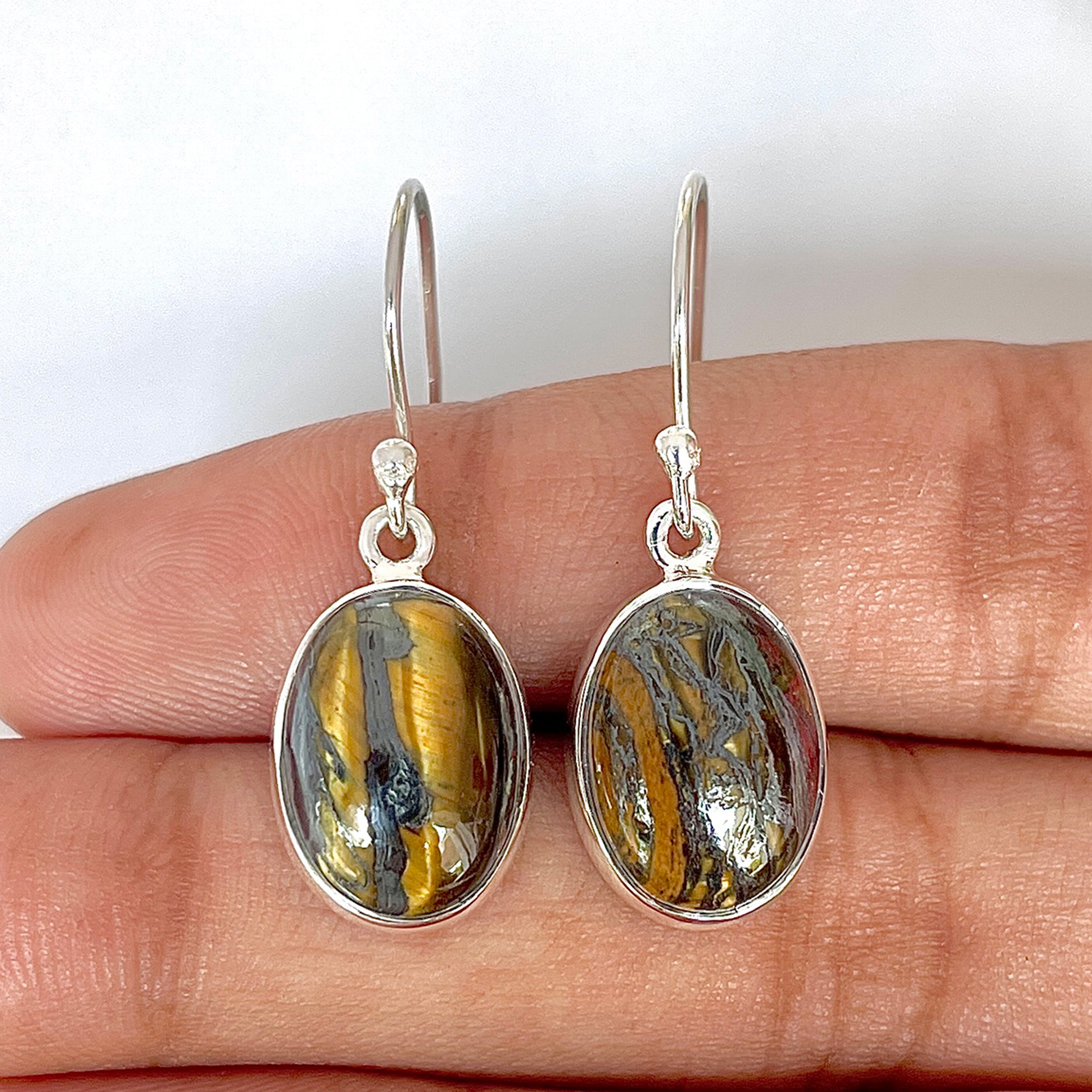 Iron Tiger Eye Earring-(ITE-3-23)