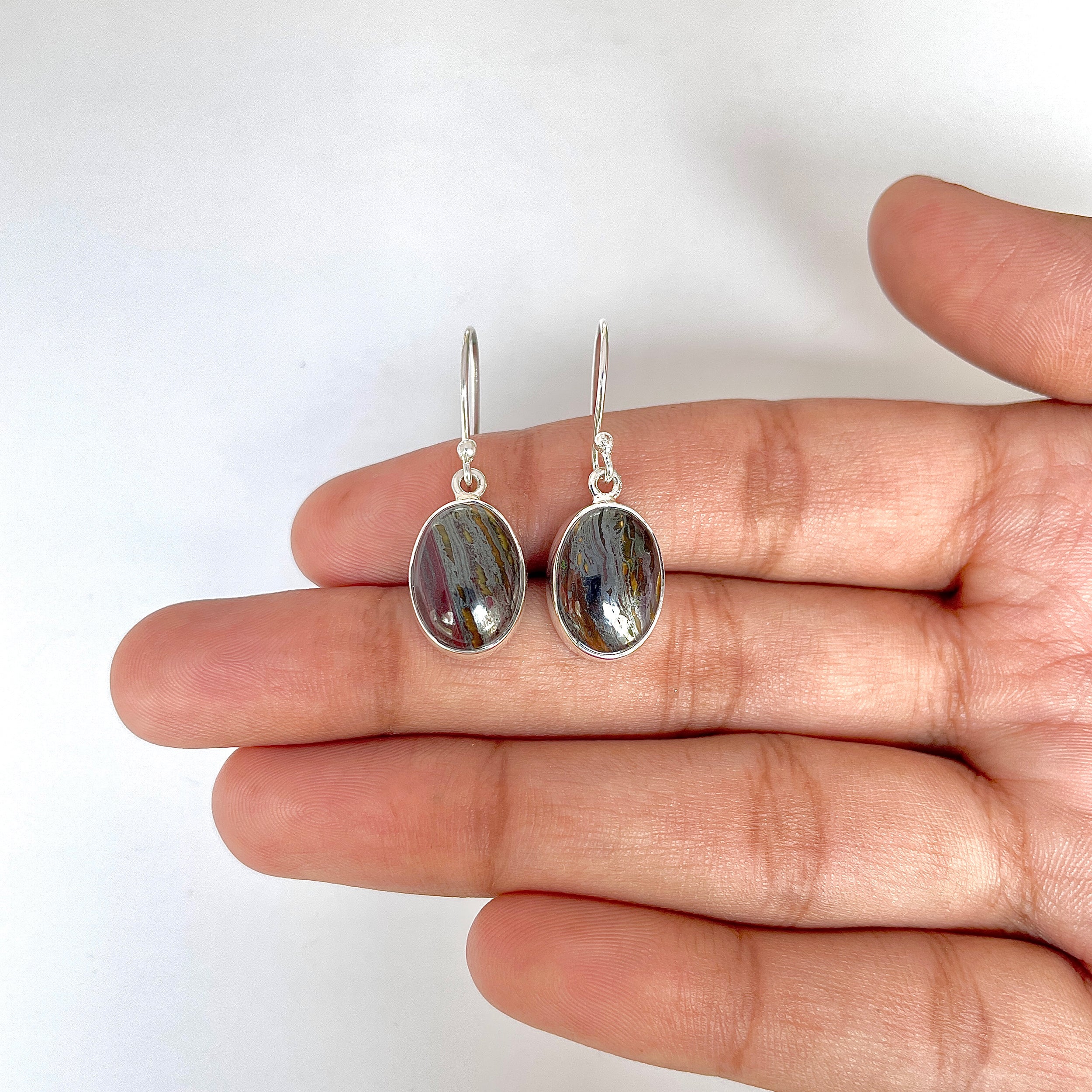 Iron Tiger Eye Earring-(ITE-3-24)