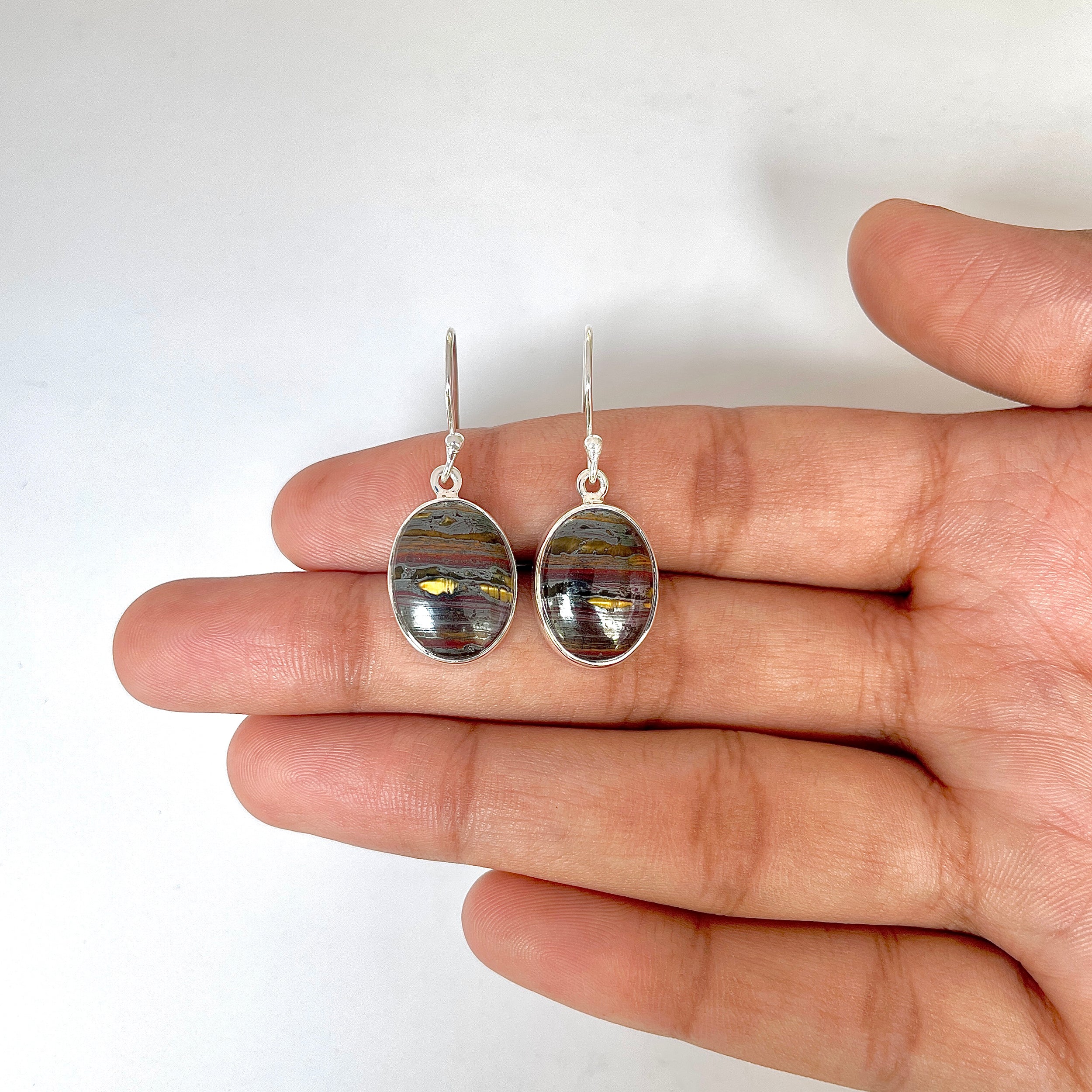 Iron Tiger Eye Earring-(ITE-3-5)