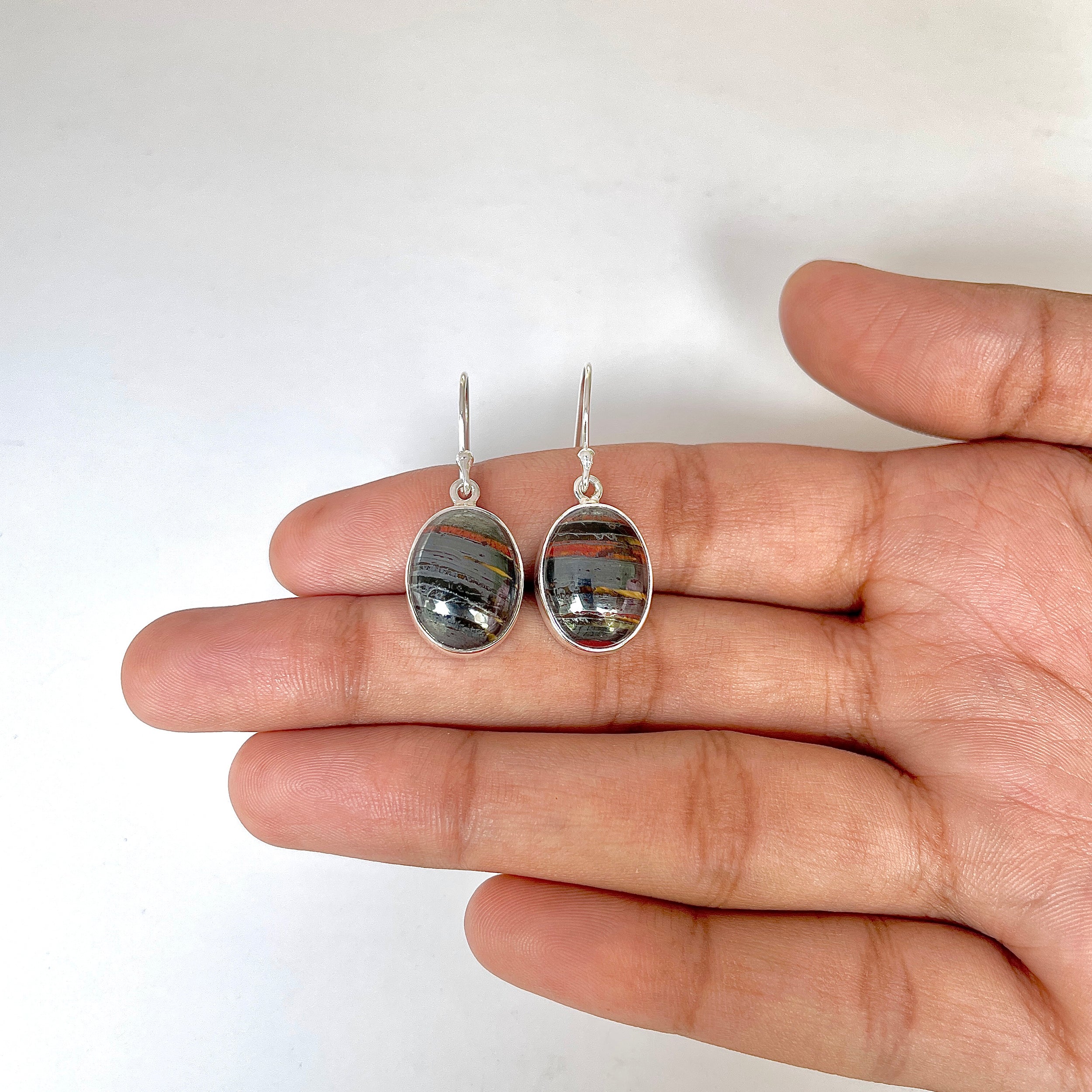 Iron Tiger Eye Earring-(ITE-3-7)