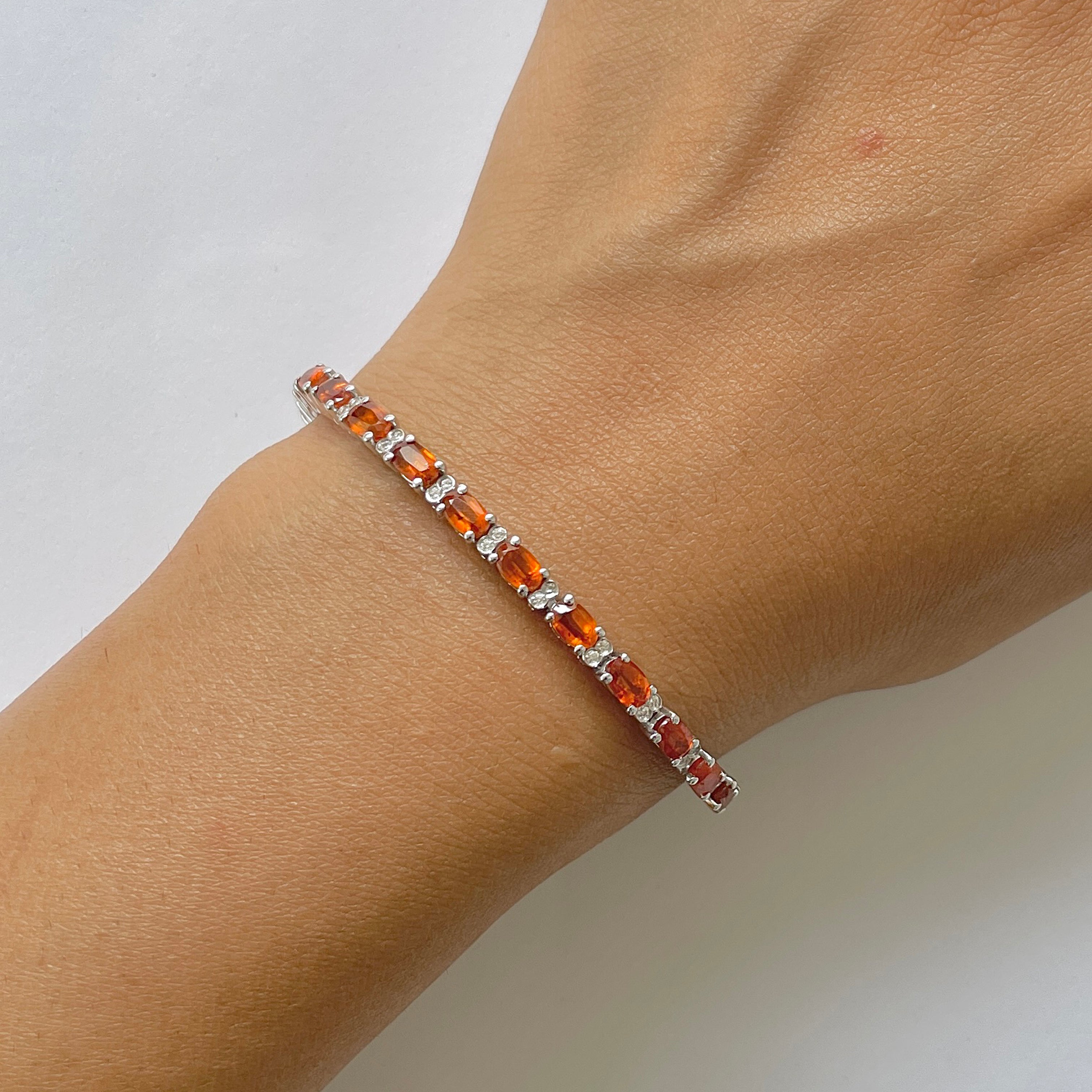Kyanite Orange Bracelet-(KYN-RDB-110-O)
