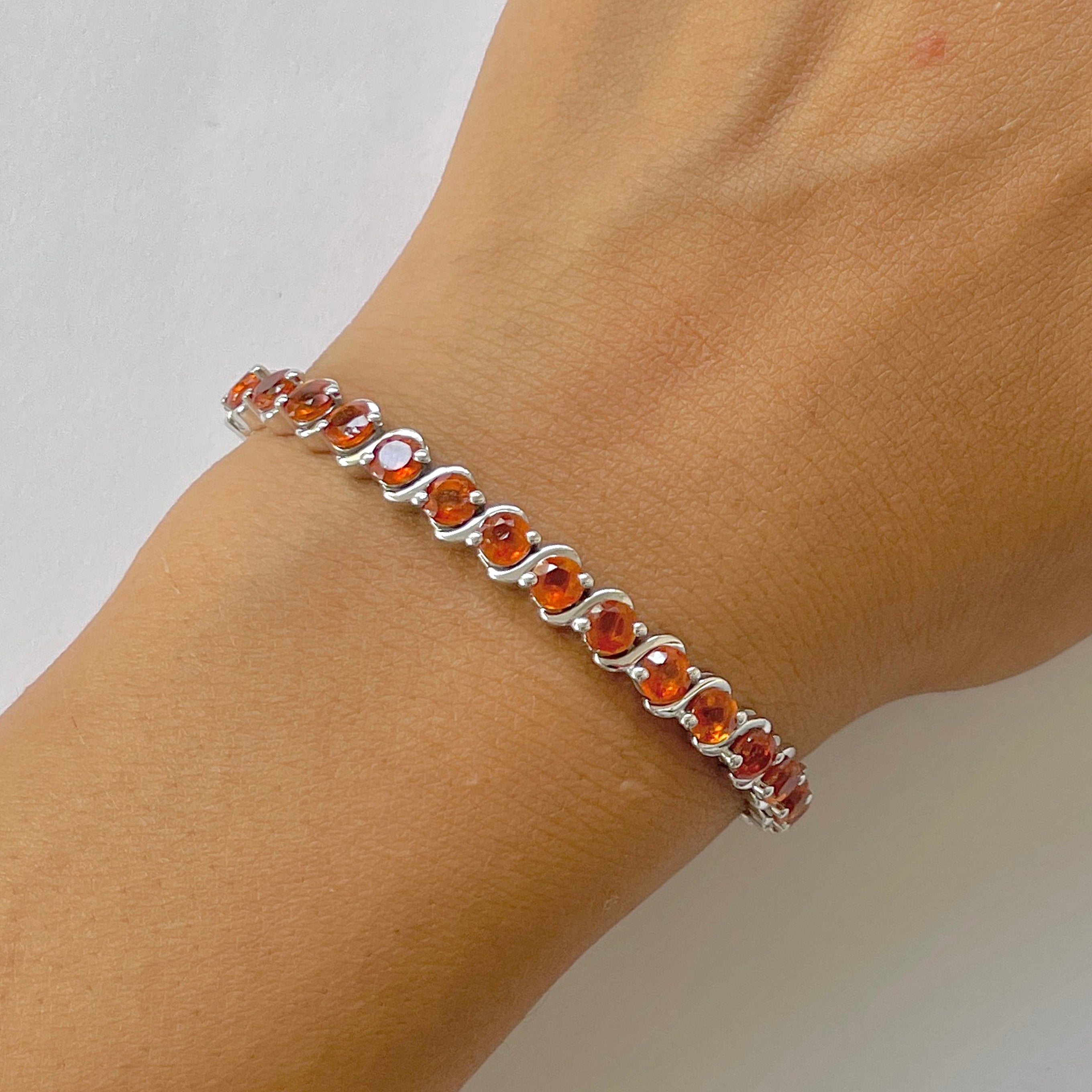 Kyanite Orange Bracelet-(KYN-RDB-173-O)