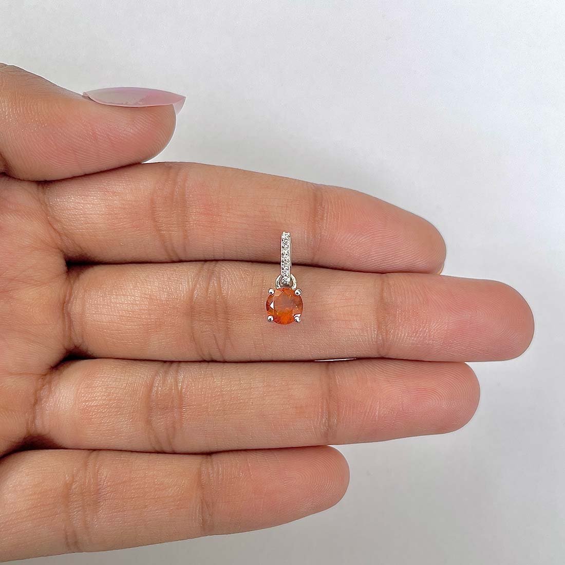 Kyanite Orange Pendant-(KYN-RDP-549-O)