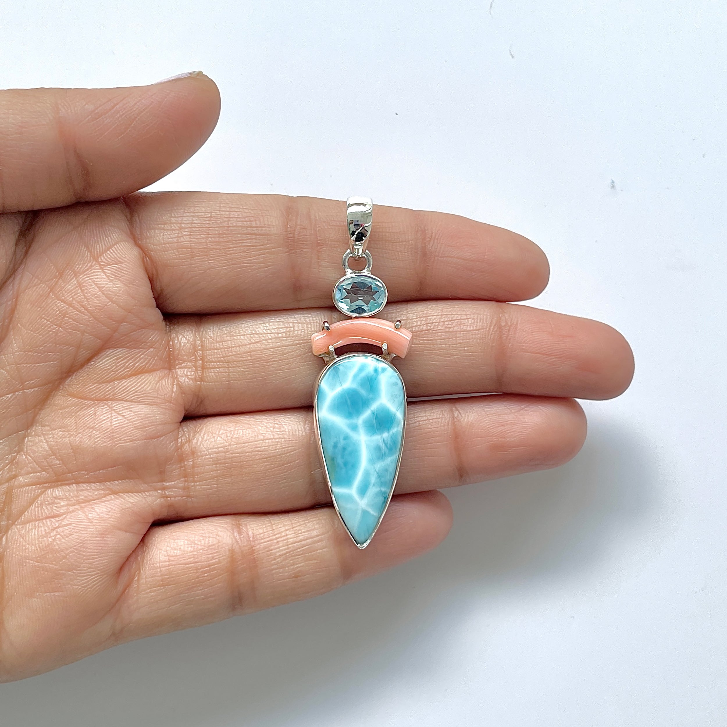 Larimar Pendant-(LAR-1-132)