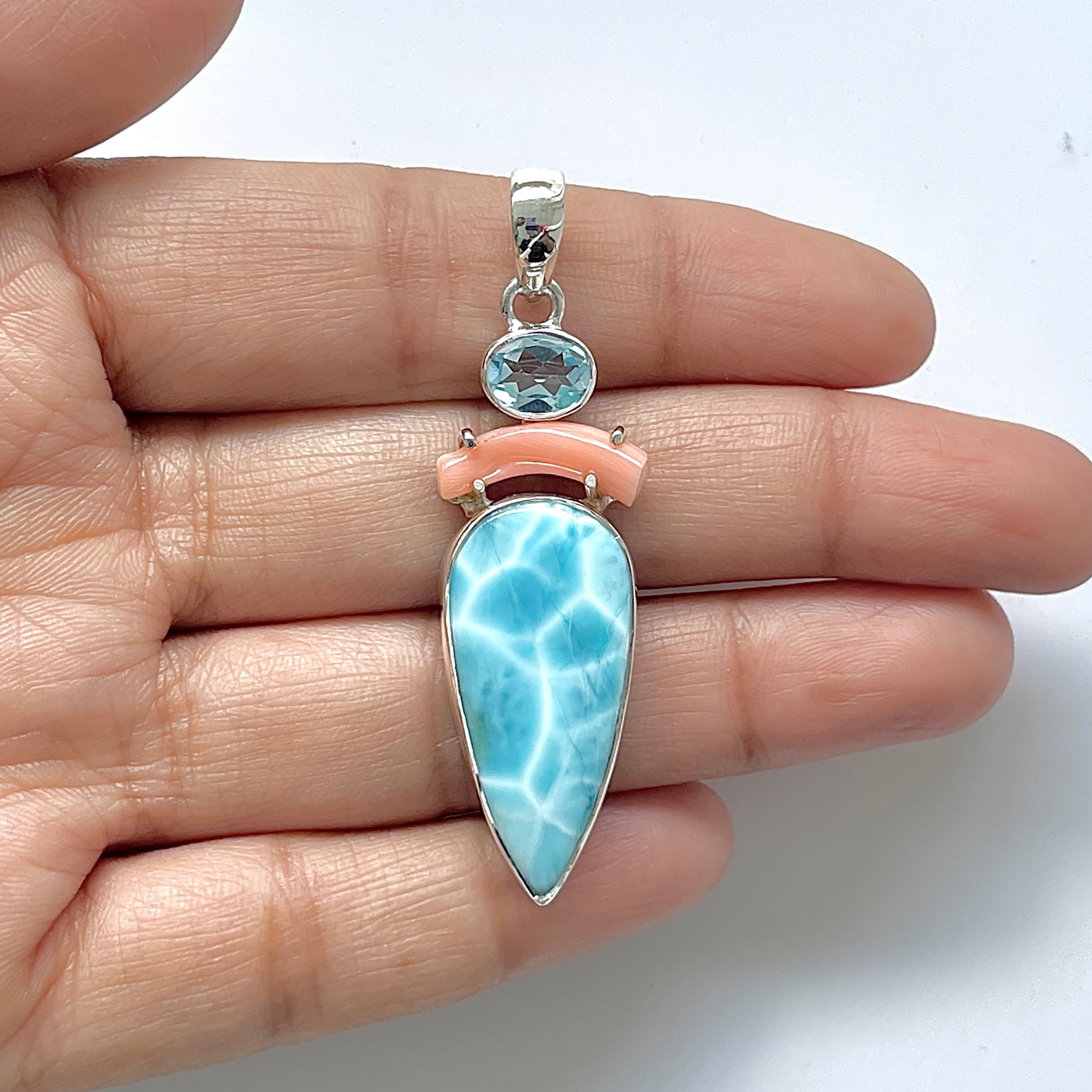 Larimar Pendant-(LAR-1-132)