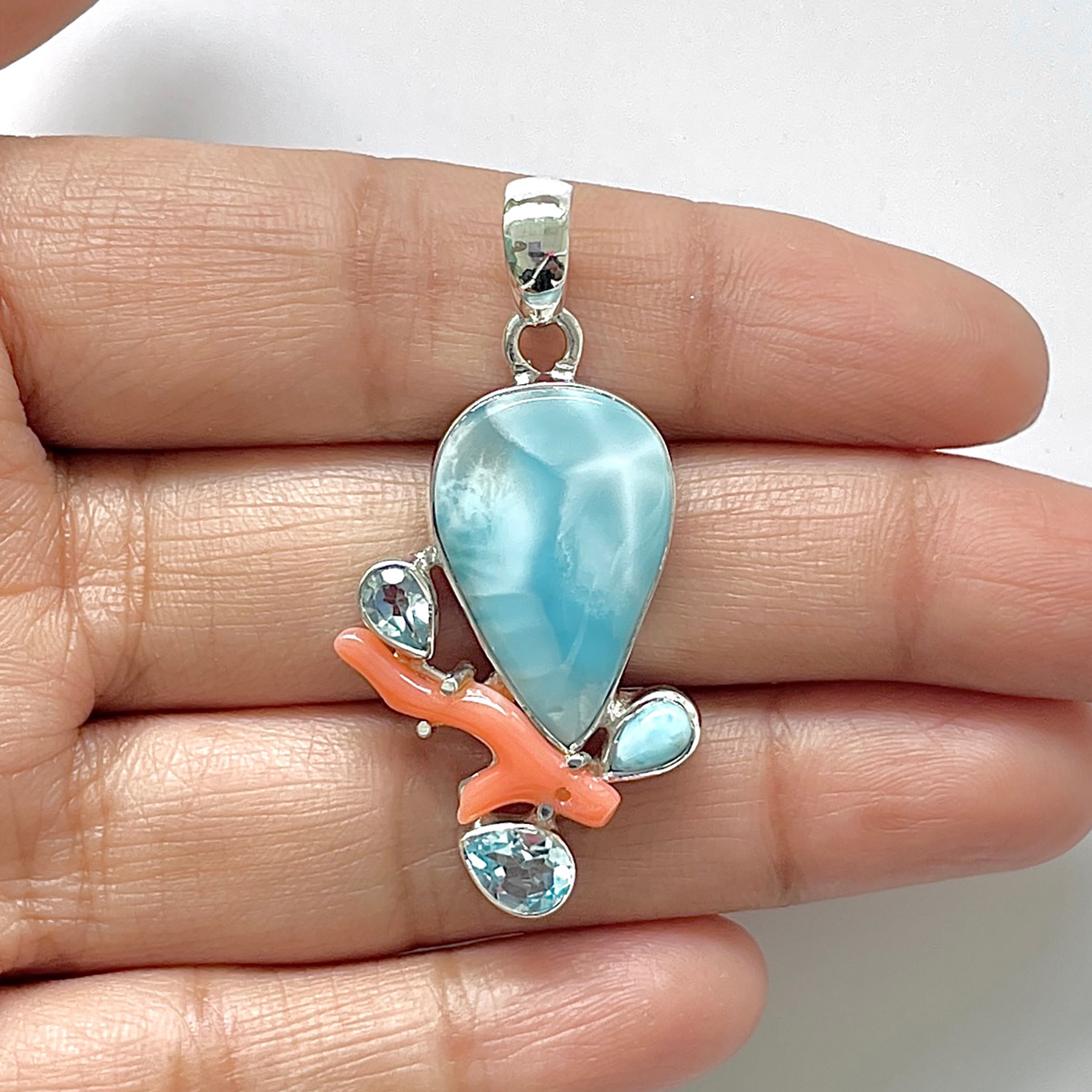 Larimar Pendant-(LAR-1-142)
