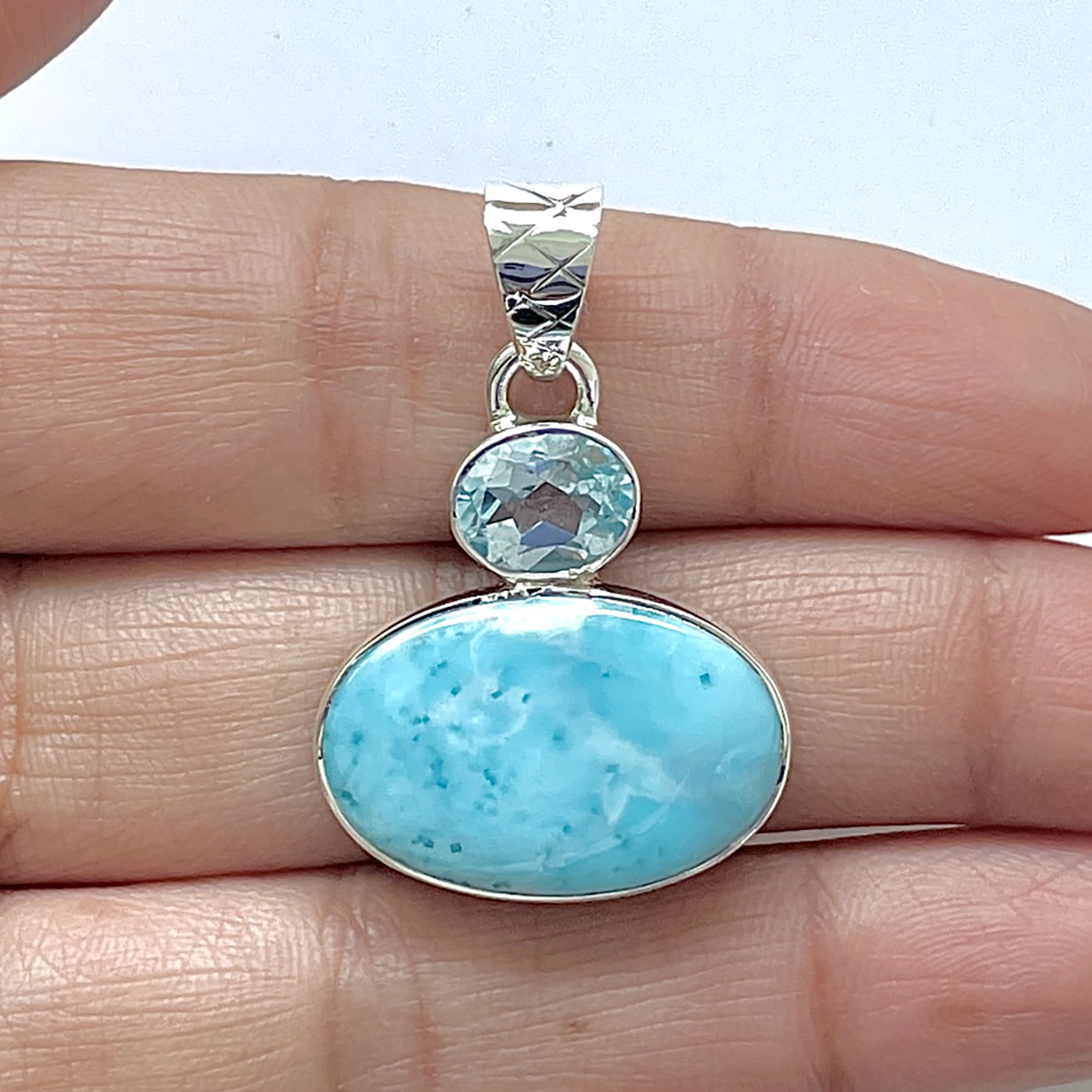 Larimar Pendant-(LAR-1-154)