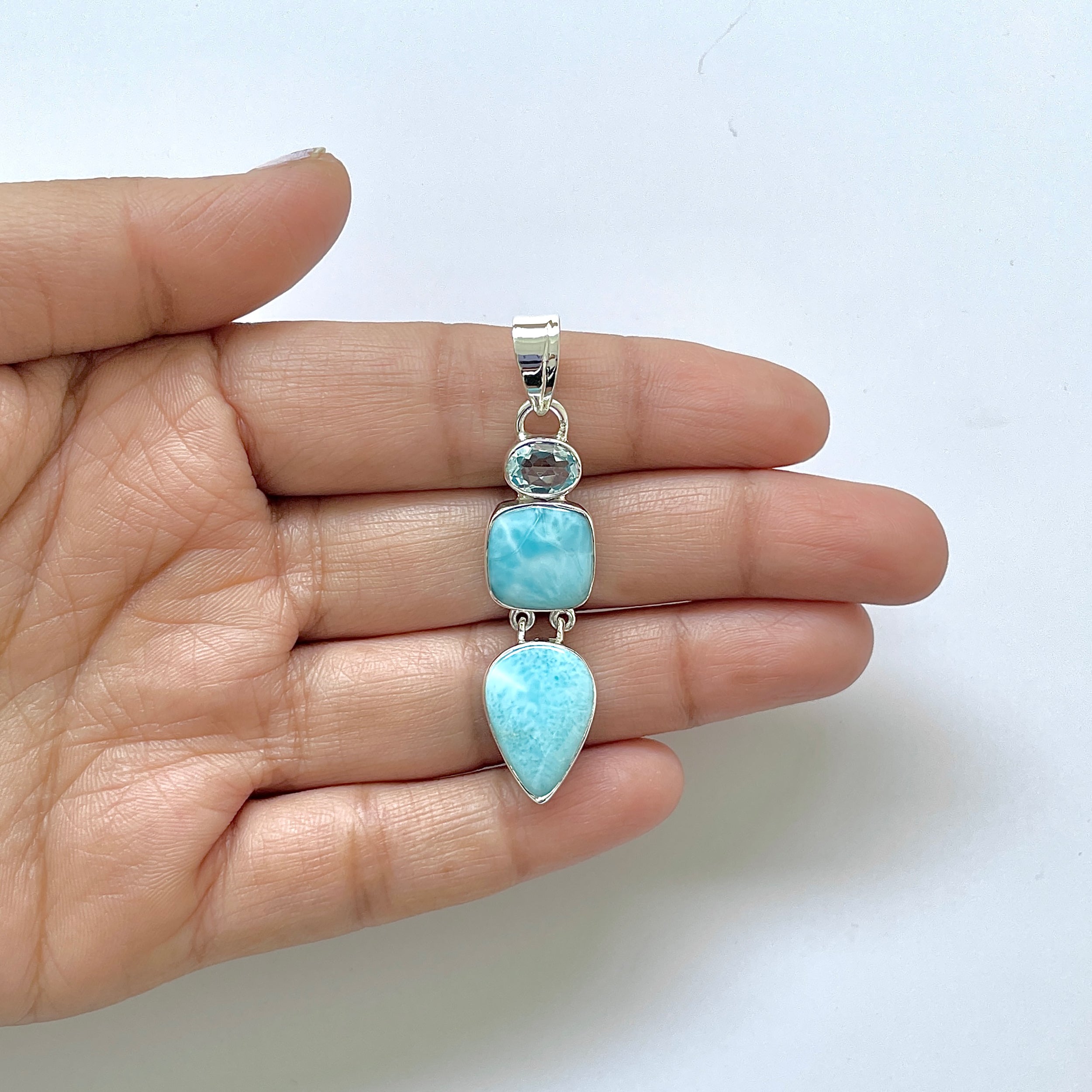 Larimar Pendant-(LAR-1-155)