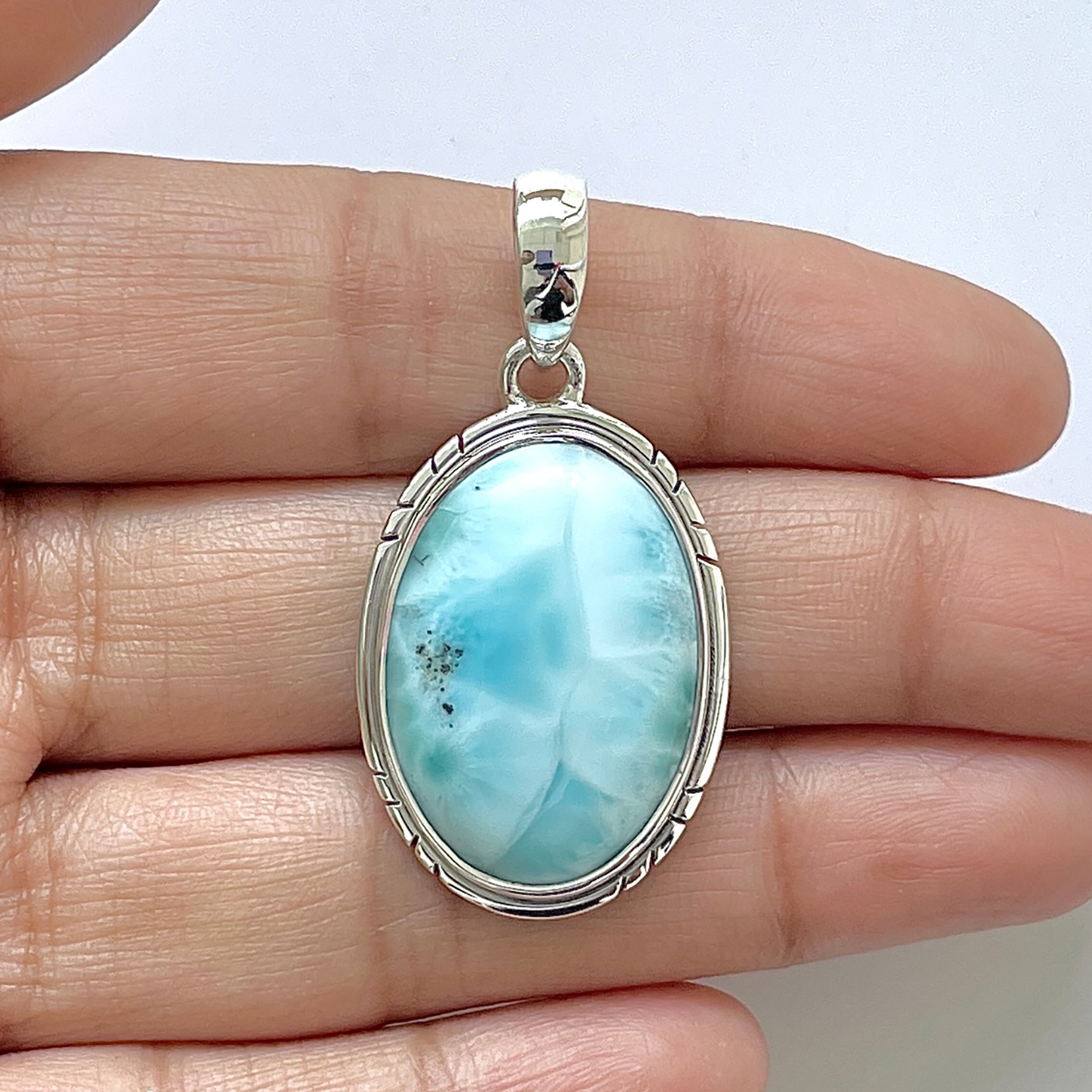 Larimar Pendant-(LAR-1-156)