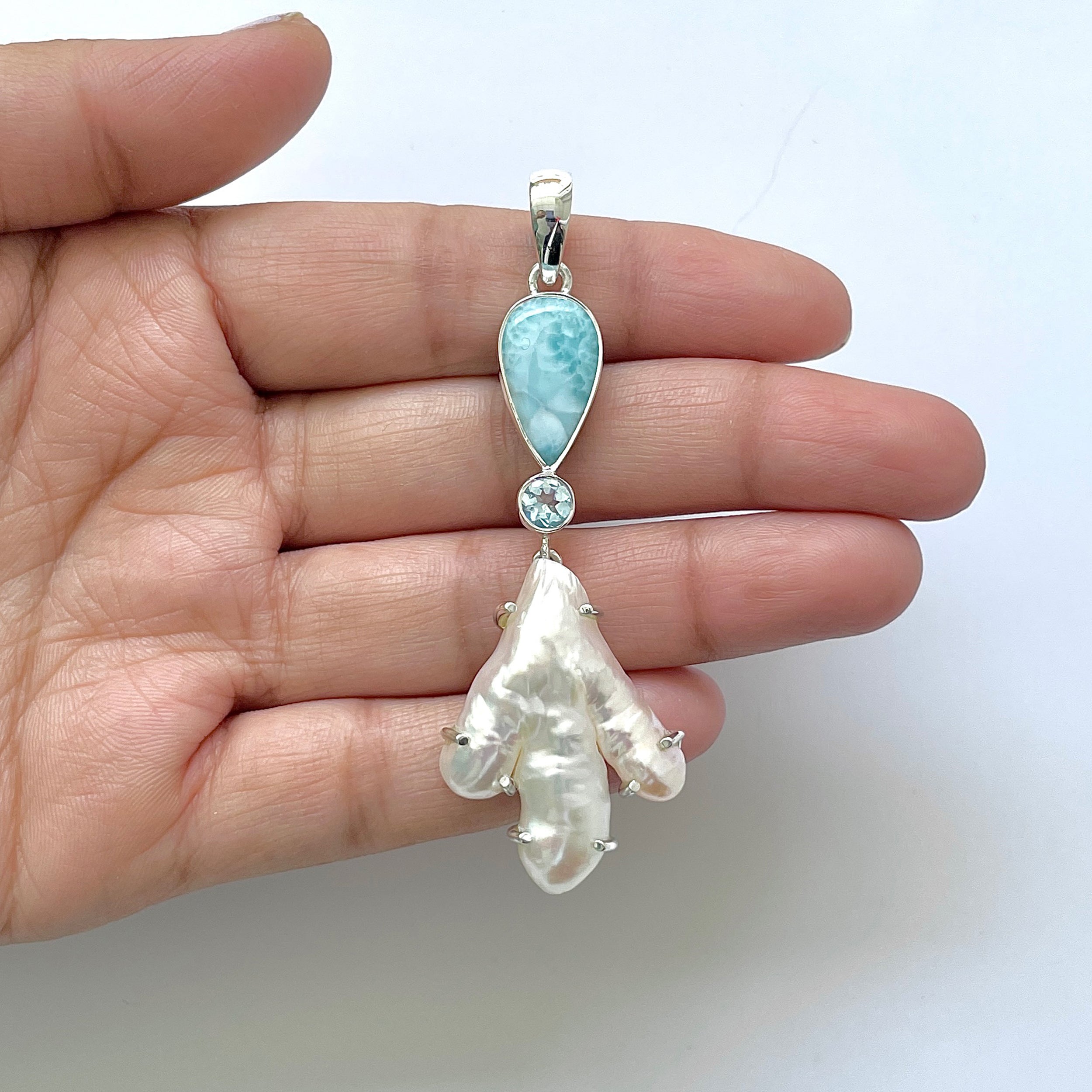 Larimar Pendant-(LAR-1-16)