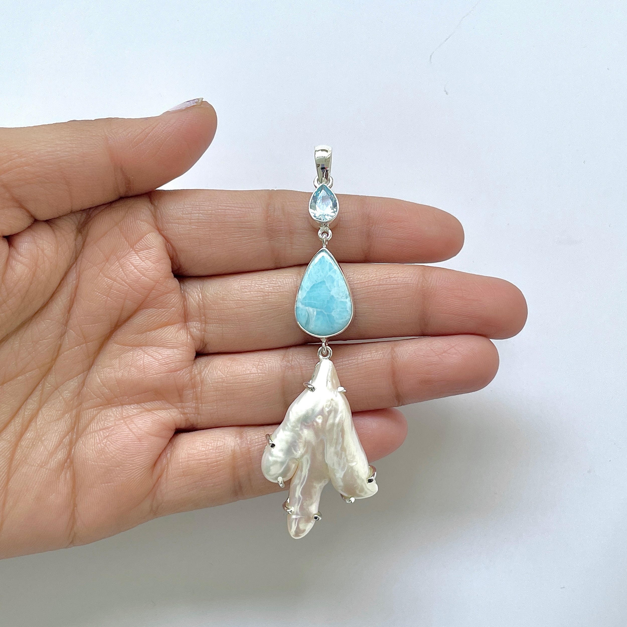 Larimar Pendant-(LAR-1-162)