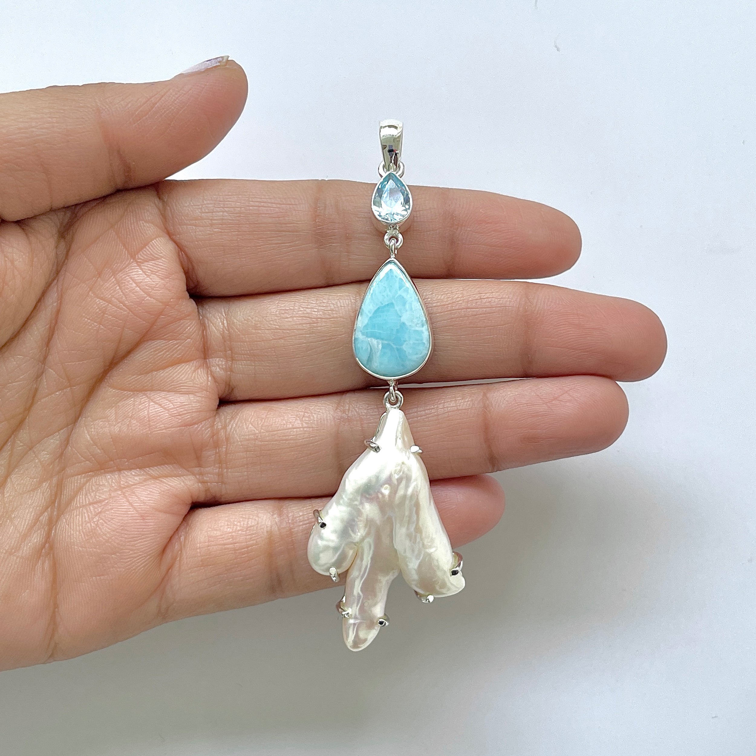 Larimar Pendant-(LAR-1-162)