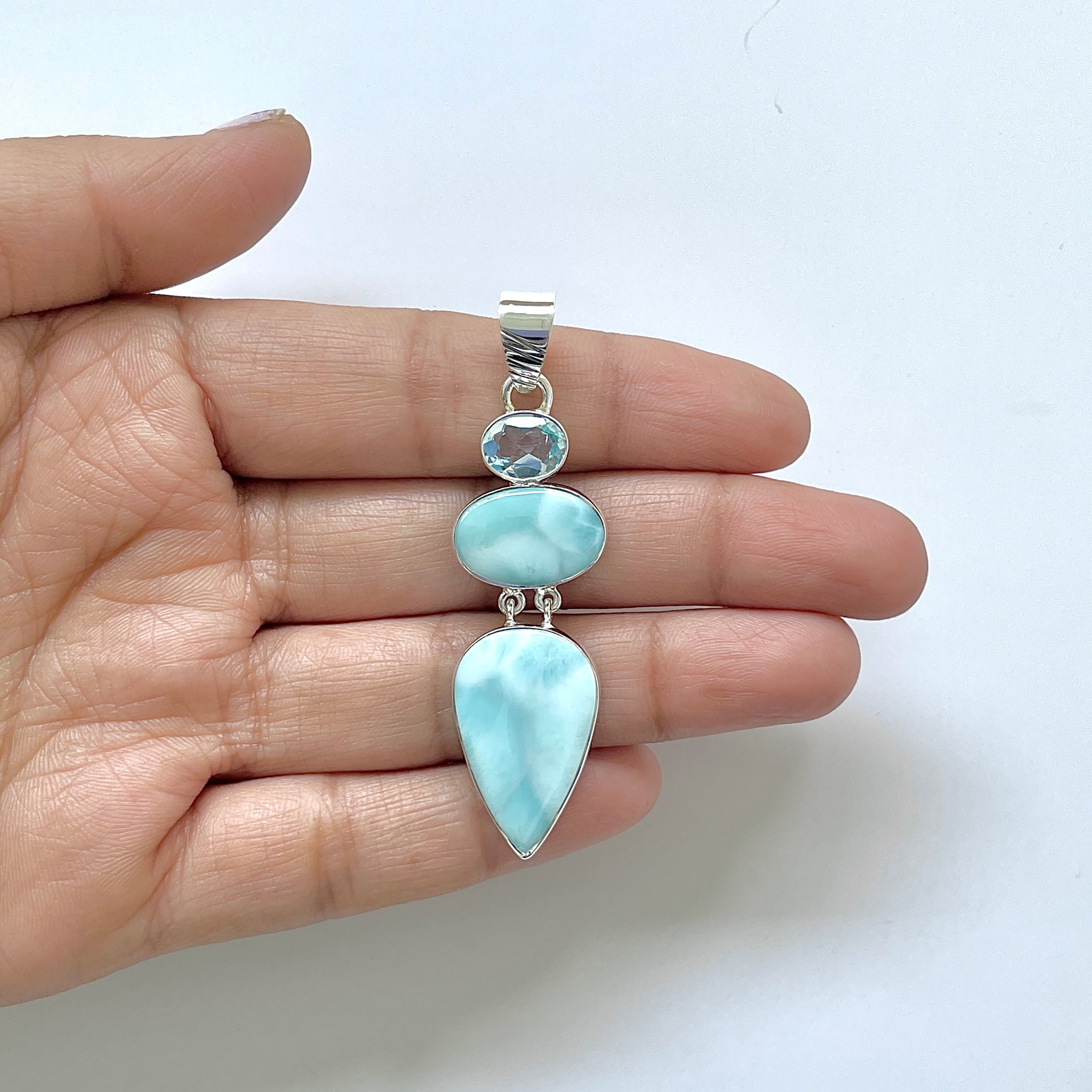 Larimar Pendant-(LAR-1-163)