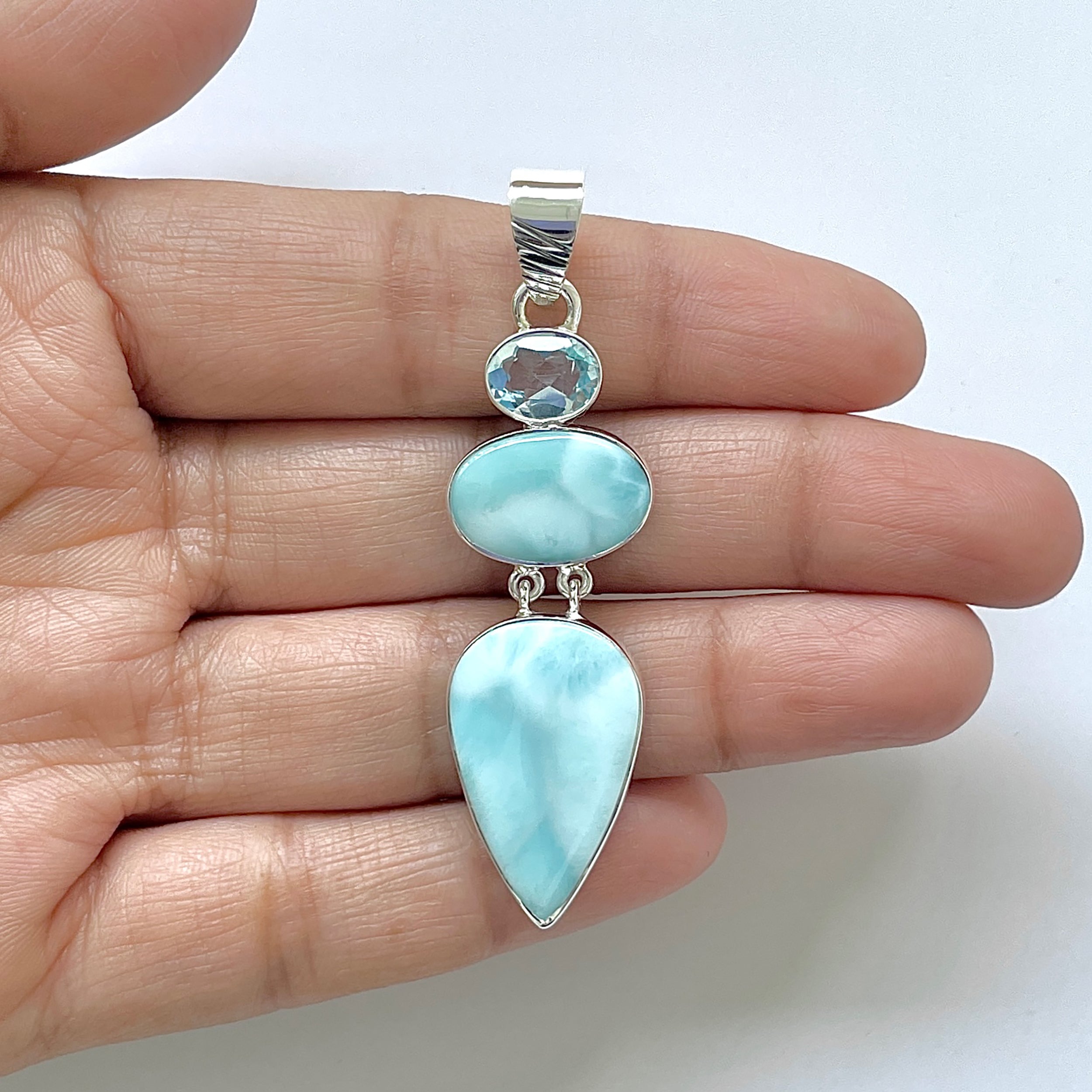 Larimar Pendant-(LAR-1-163)