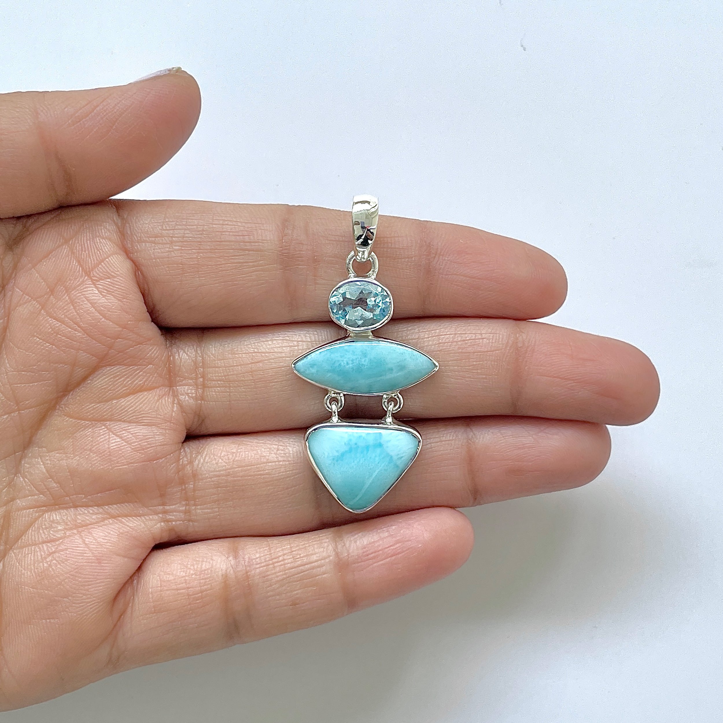 Larimar Pendant-(LAR-1-165)