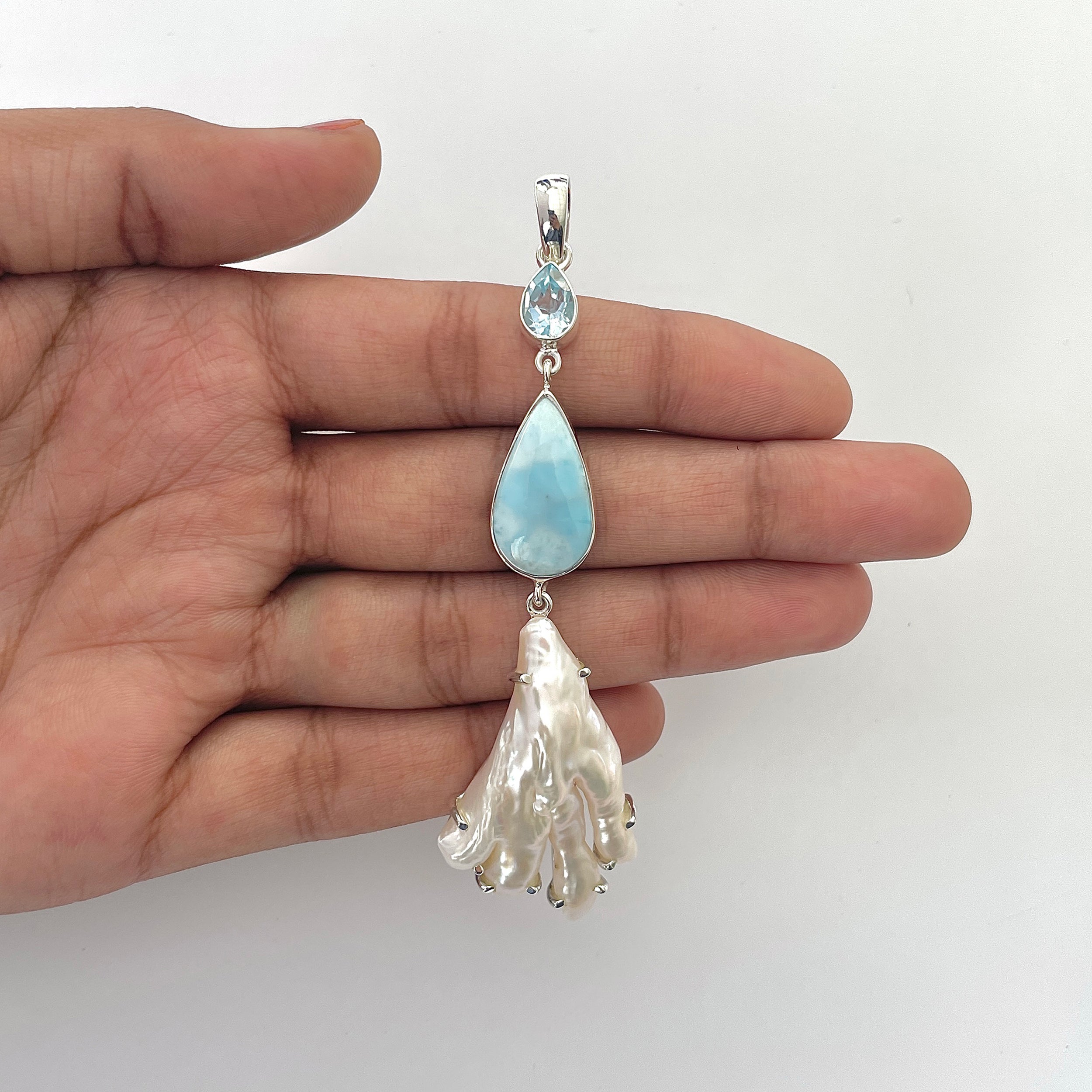 Larimar Pendant-(LAR-1-182)
