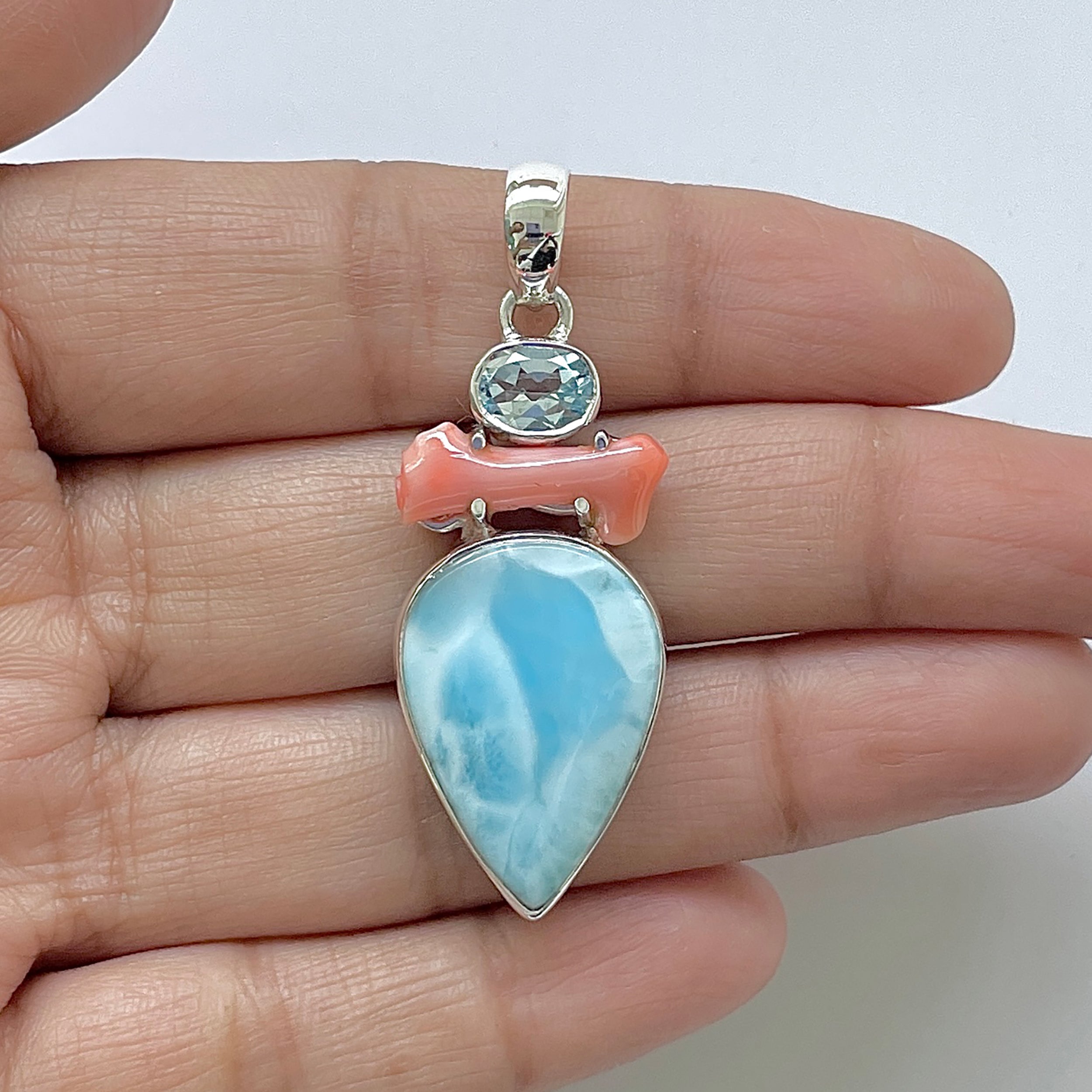 Larimar Pendant-(LAR-1-184)