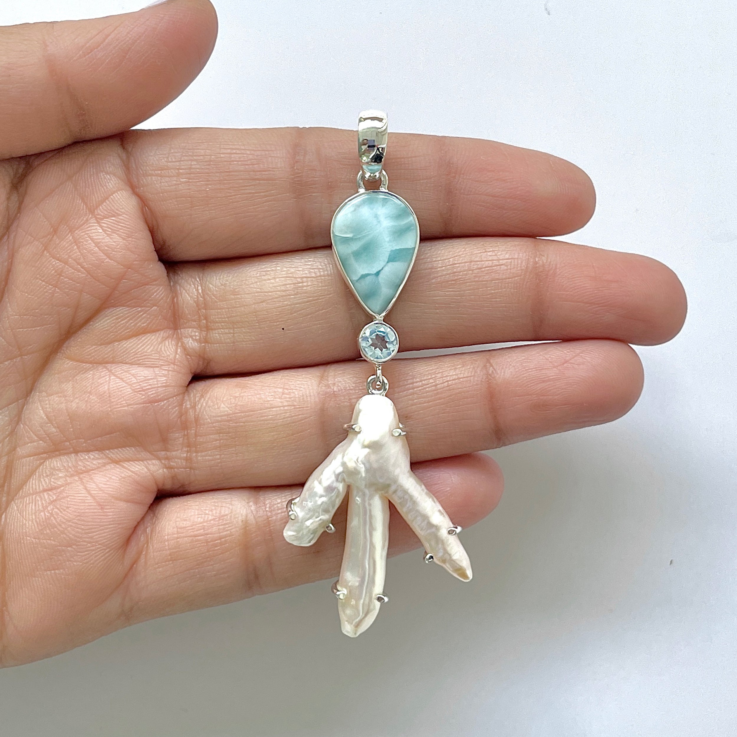 Larimar Pendant-(LAR-1-197)