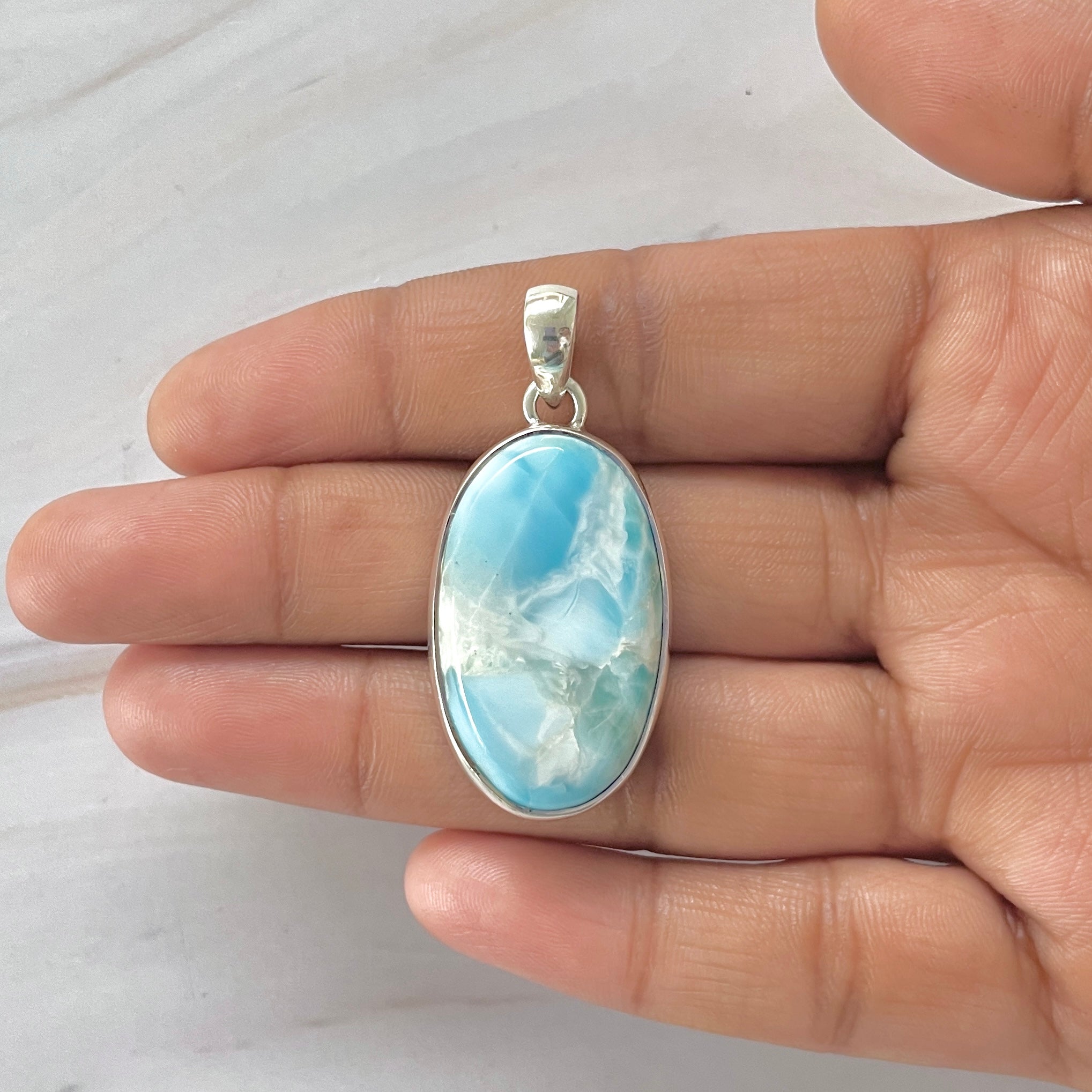 Larimar Pendant-(LAR-1-324)